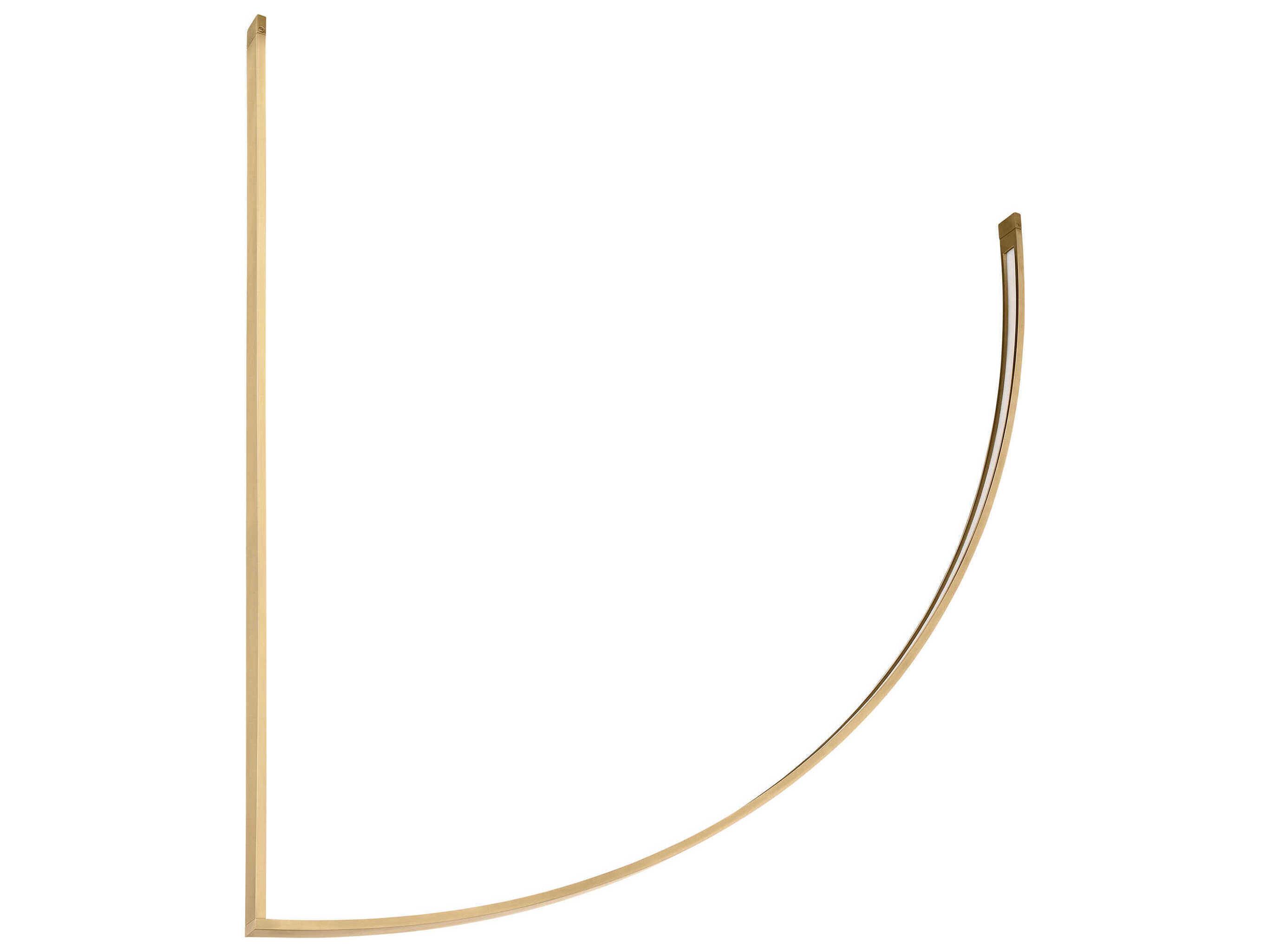 Visual Comfort Modern Baku 1-Light Hand Rubbed Antique Brass Linear Chandelier