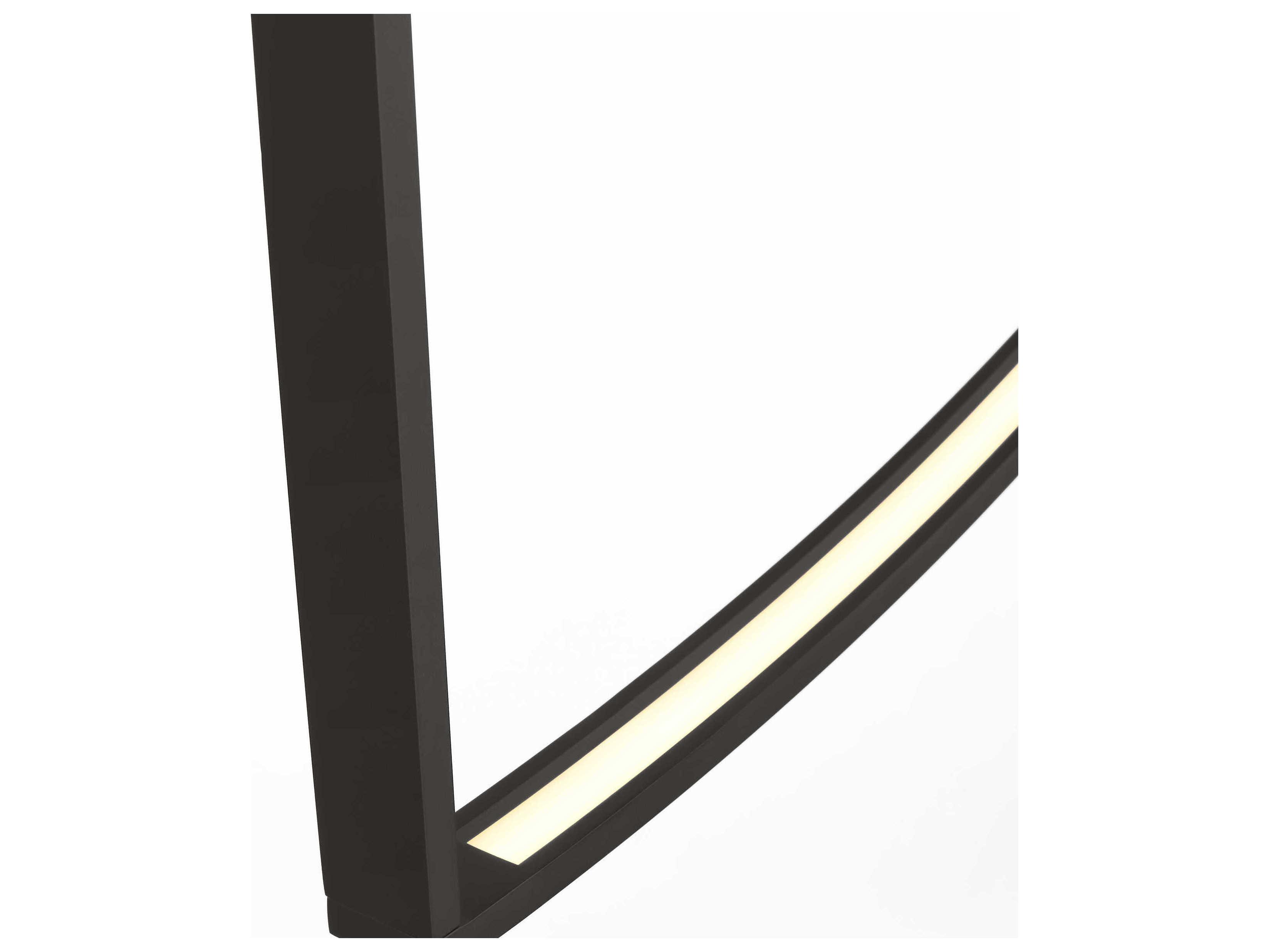 Visual Comfort Modern Baku 1-Light Nightshade Black Linear Chandelier