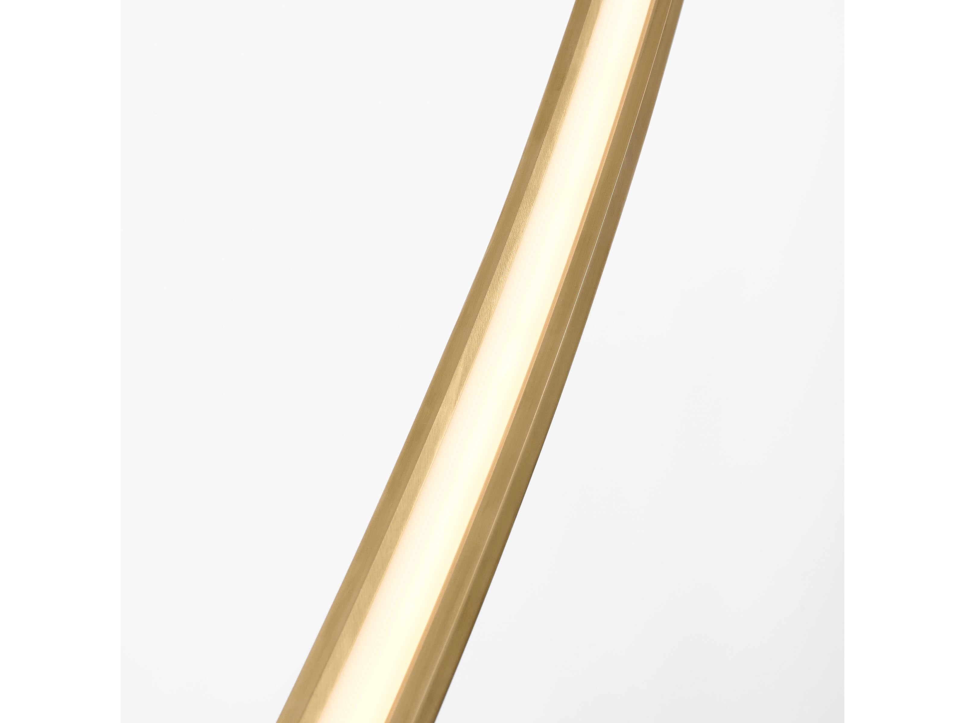 Visual Comfort Modern Baku 1-Light Hand Rubbed Antique Brass Linear Chandelier