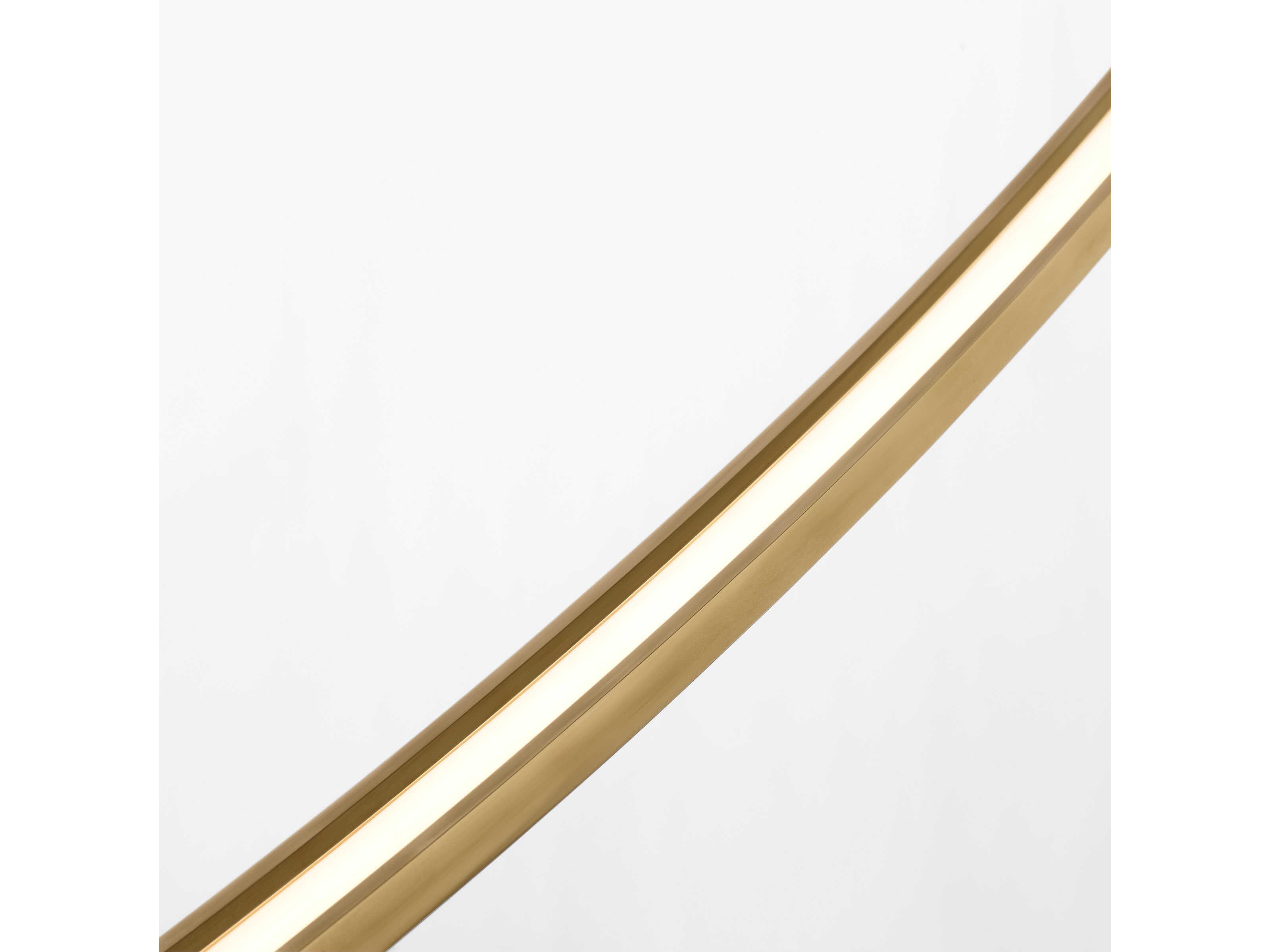 Visual Comfort Modern Baku 1-Light Hand Rubbed Antique Brass Linear Chandelier