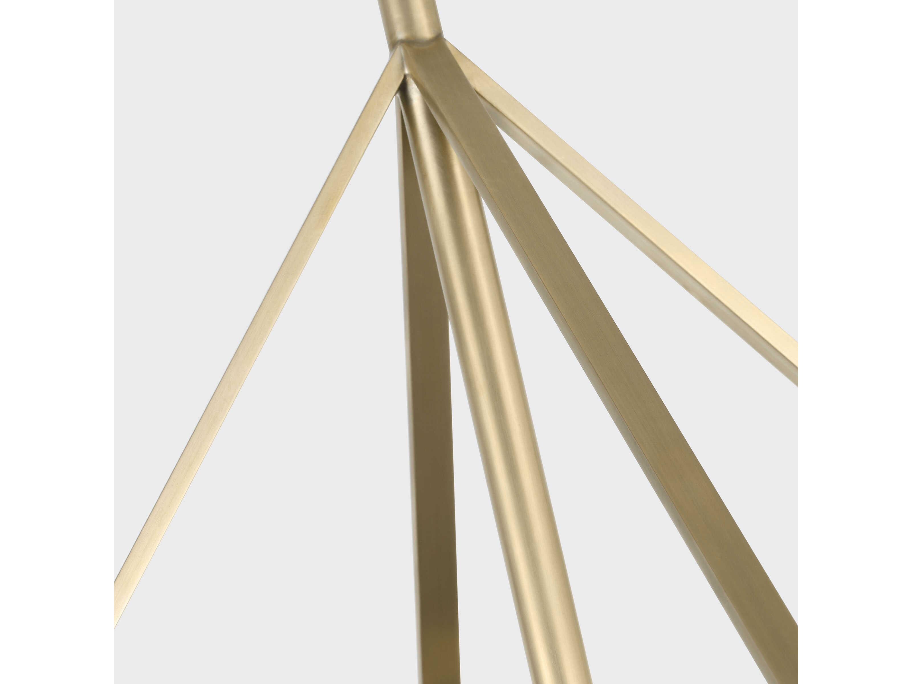 Visual Comfort Modern Leano 5-Light Brass Candelabra Chandelier