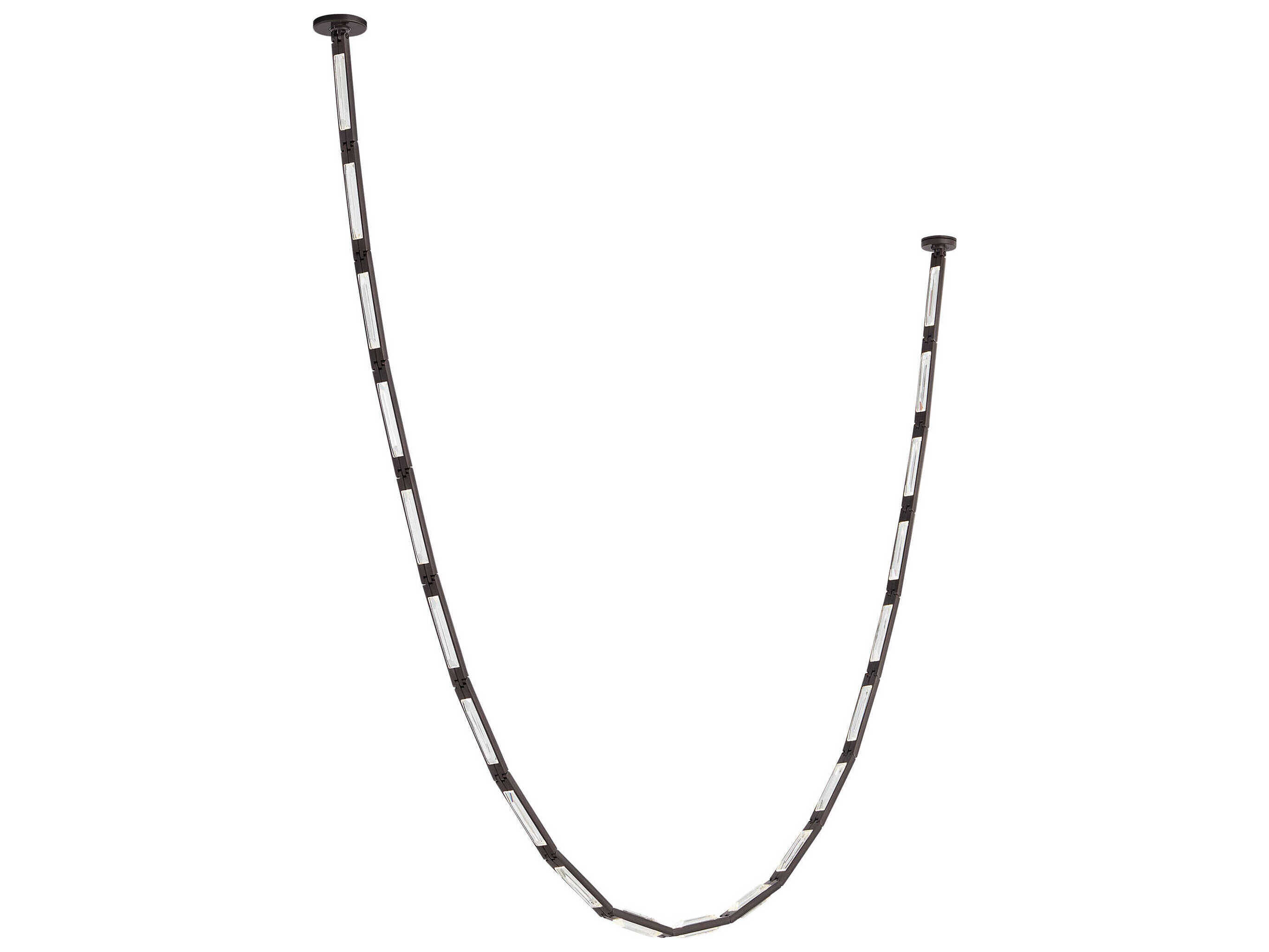 Visual Comfort Modern Catena 20-Light Bronze Linear Chandelier