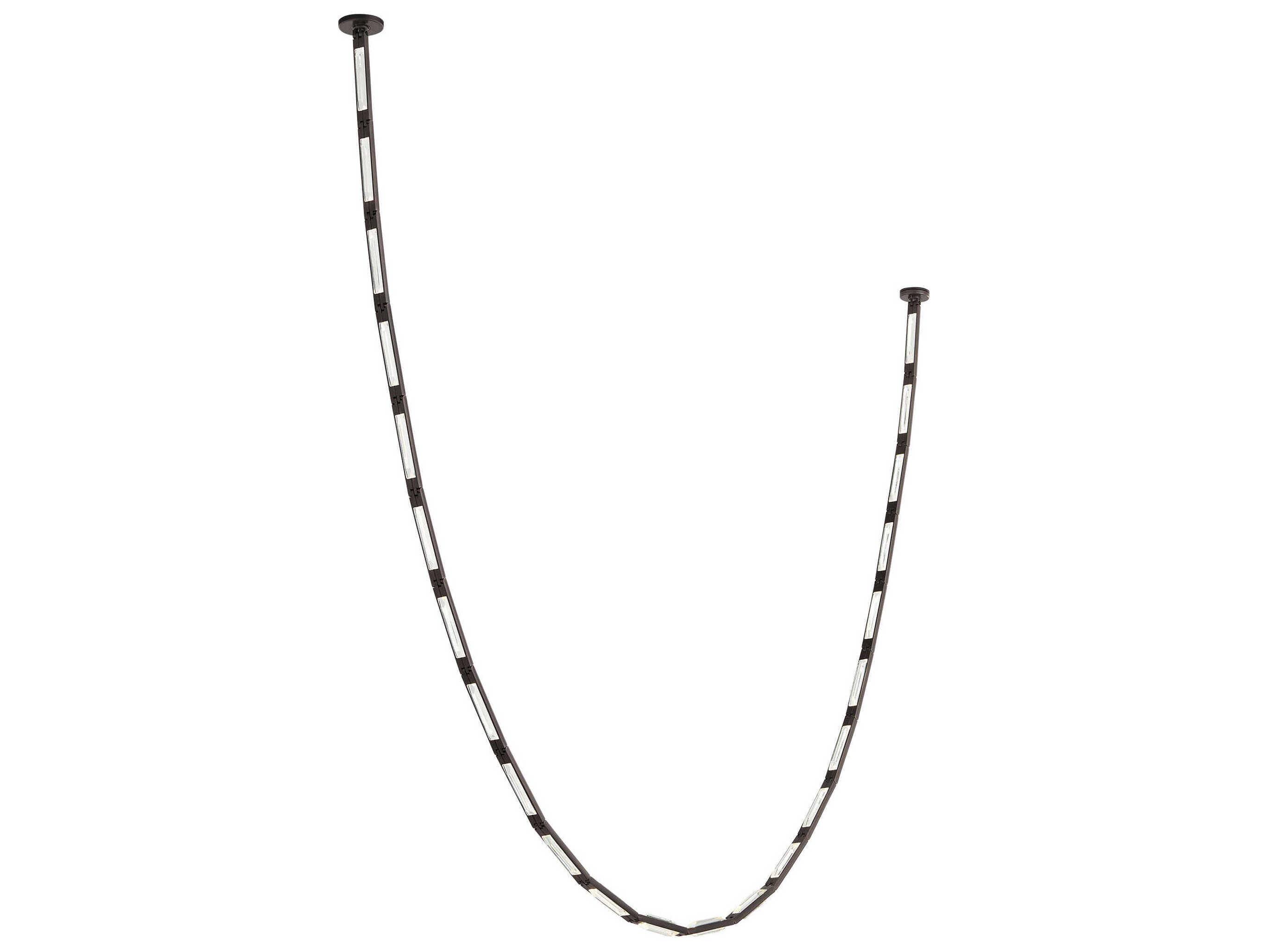 Visual Comfort Modern Catena 23-Light Bronze Linear Chandelier