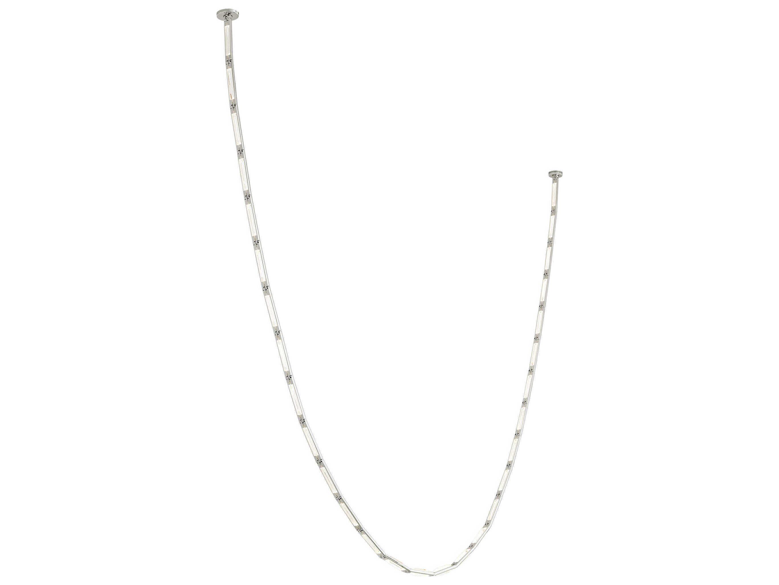 Visual Comfort Modern Catena 29-Light Polished Nickel Linear Chandelier