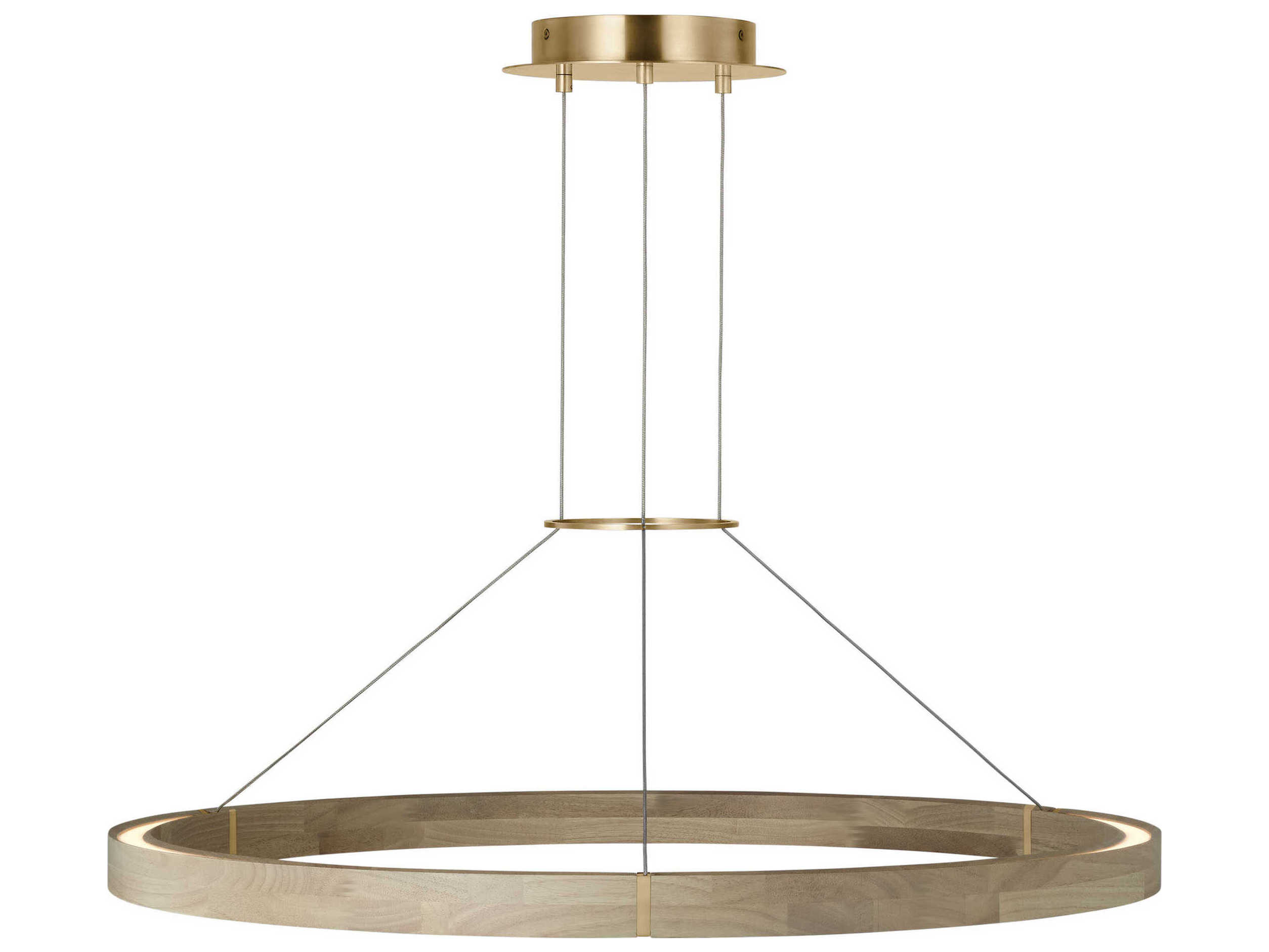 Visual Comfort Modern Ashok 1-Light Hand Rubbed Antique Brass Round Pendant