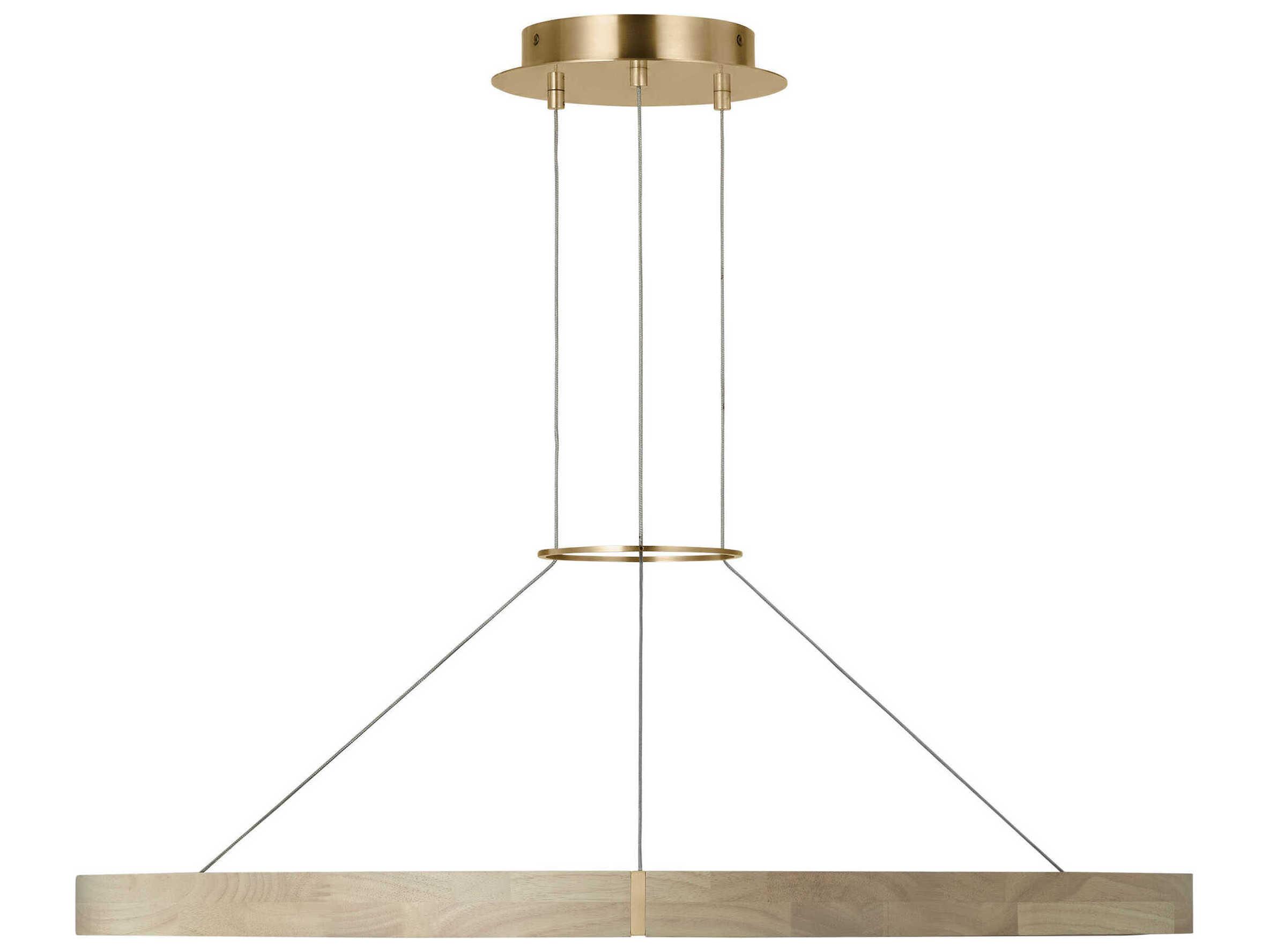 Visual Comfort Modern Ashok 1-Light Hand Rubbed Antique Brass Round Pendant