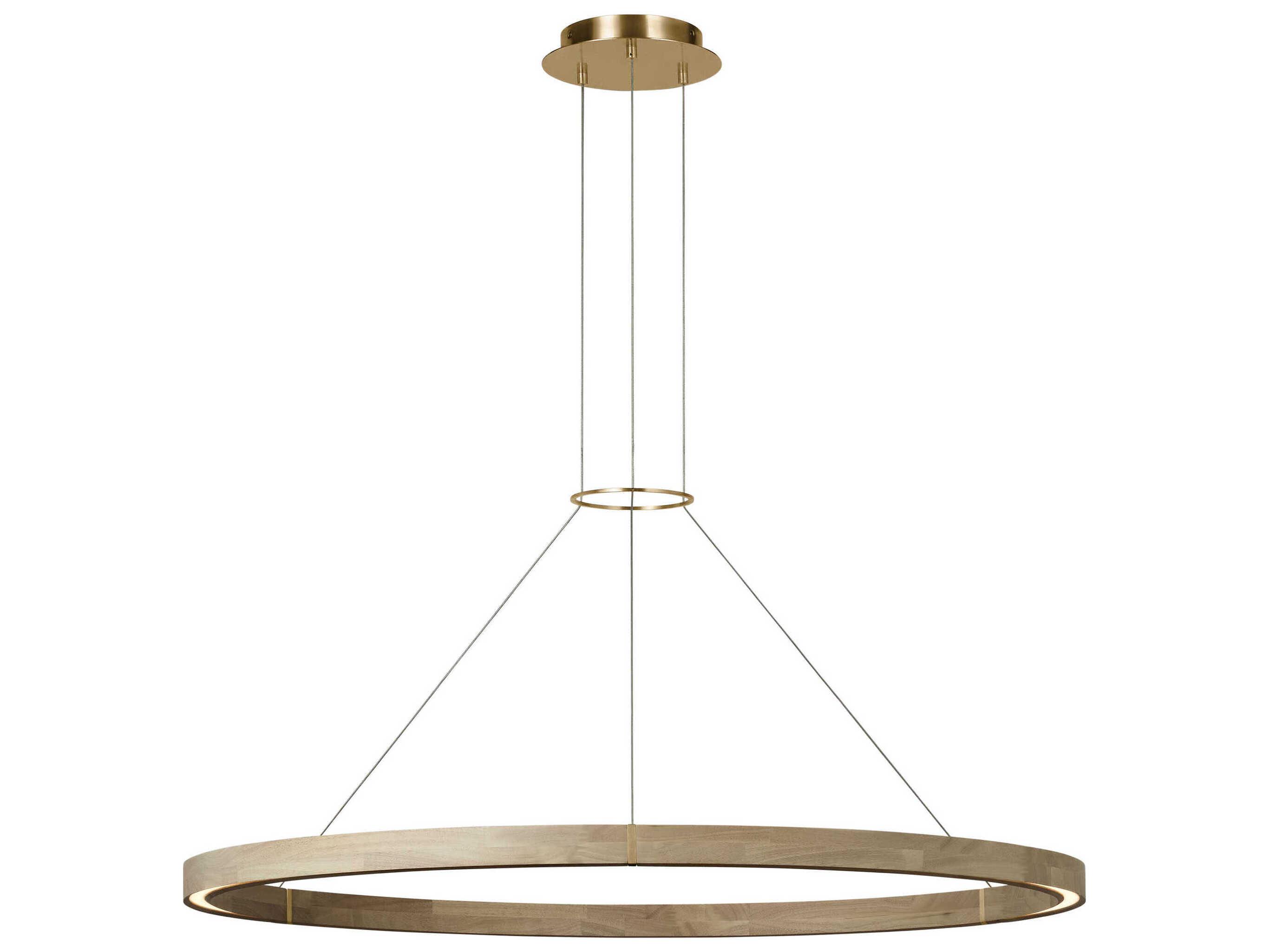 Visual Comfort Modern Ashok 1-Light Hand Rubbed Antique Brass Round Pendant