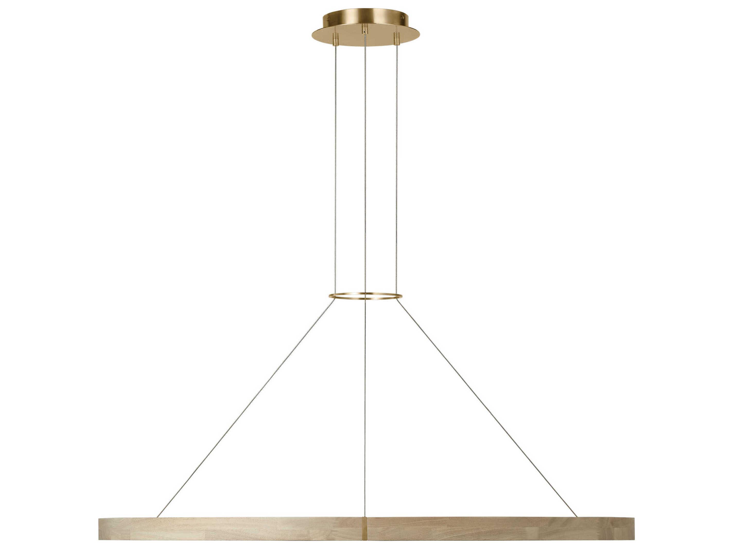 Visual Comfort Modern Ashok 1-Light Hand Rubbed Antique Brass Round Pendant