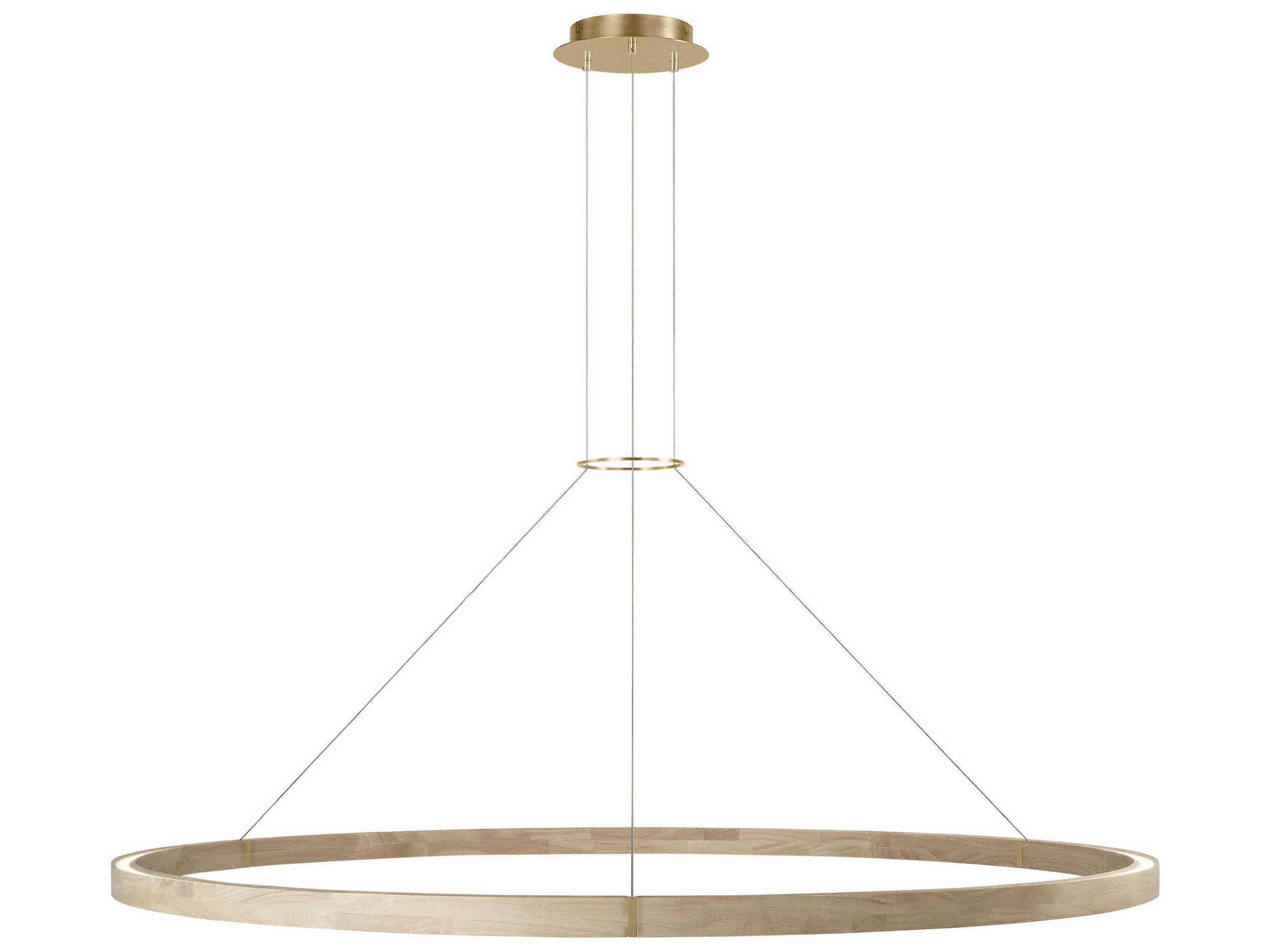 Visual Comfort Modern Ashok 1-Light Hand Rubbed Antique Brass Round Pendant