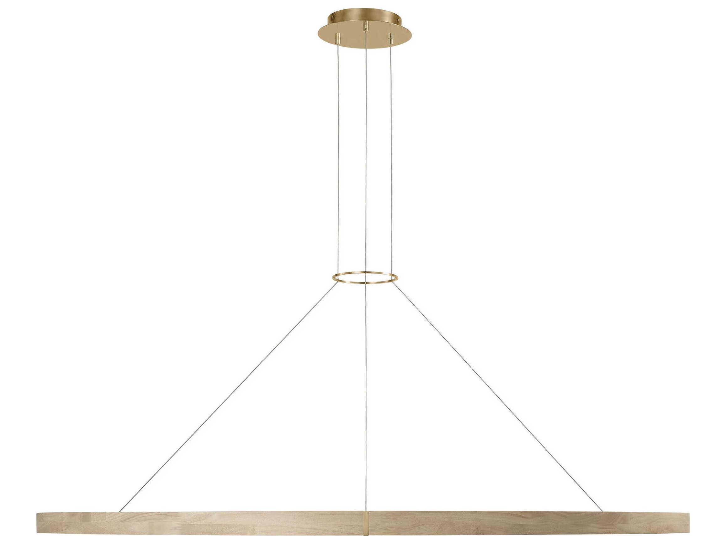 Visual Comfort Modern Ashok 1-Light Hand Rubbed Antique Brass Round Pendant