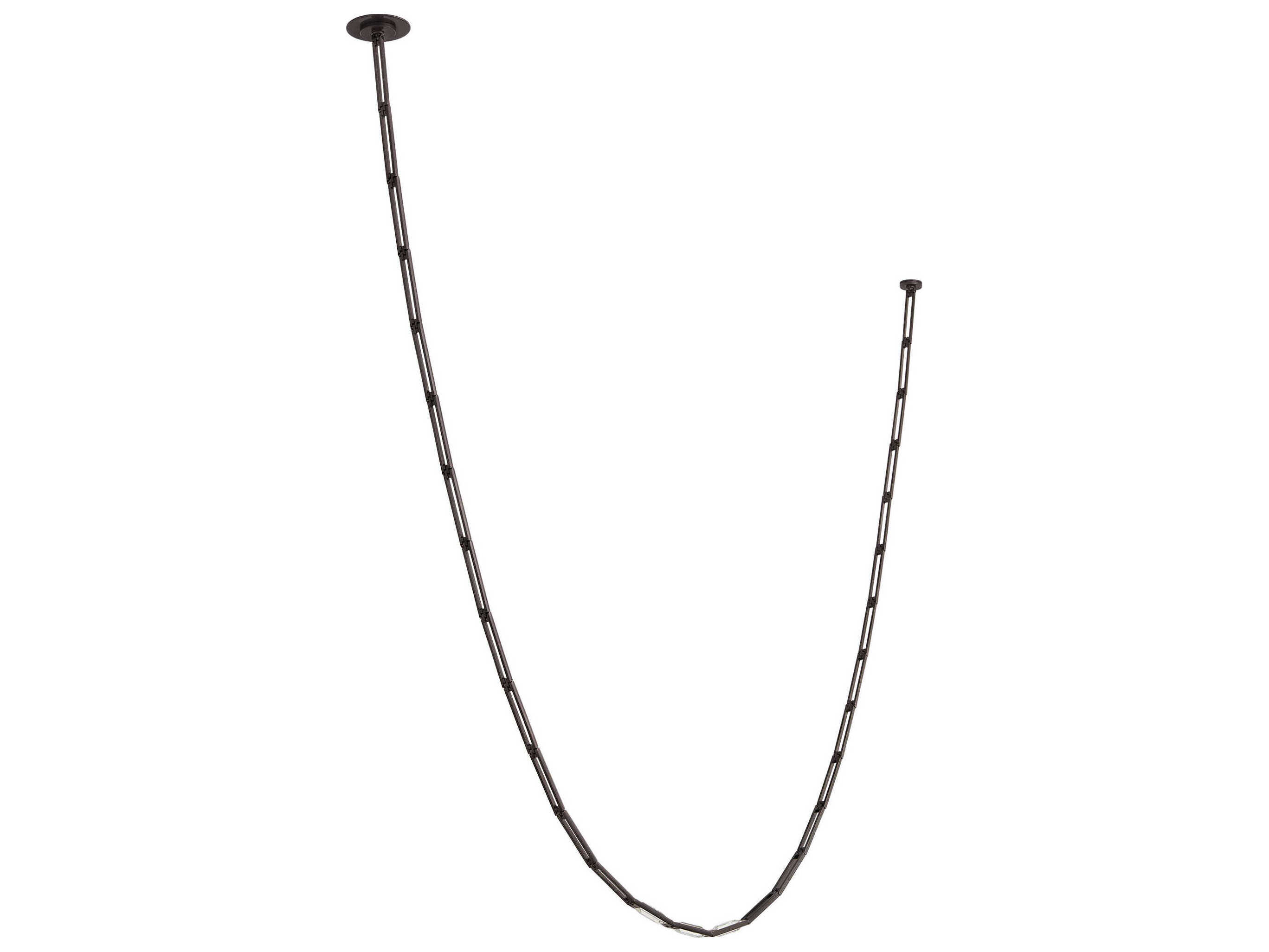 Visual Comfort Modern Catena 3-Light Bronze Linear Chandelier