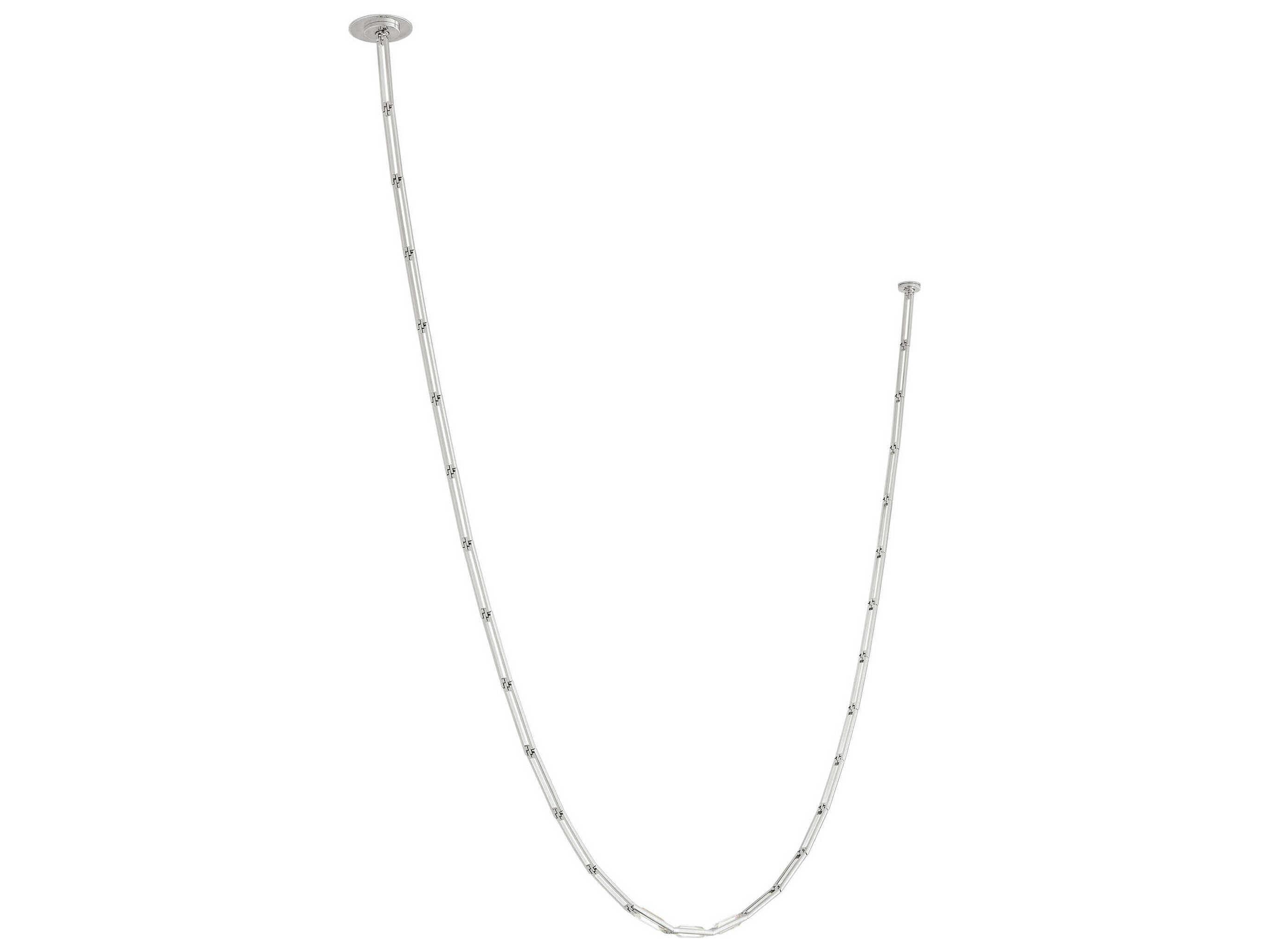 Visual Comfort Modern Catena 3-Light Polished Nickel Linear Chandelier