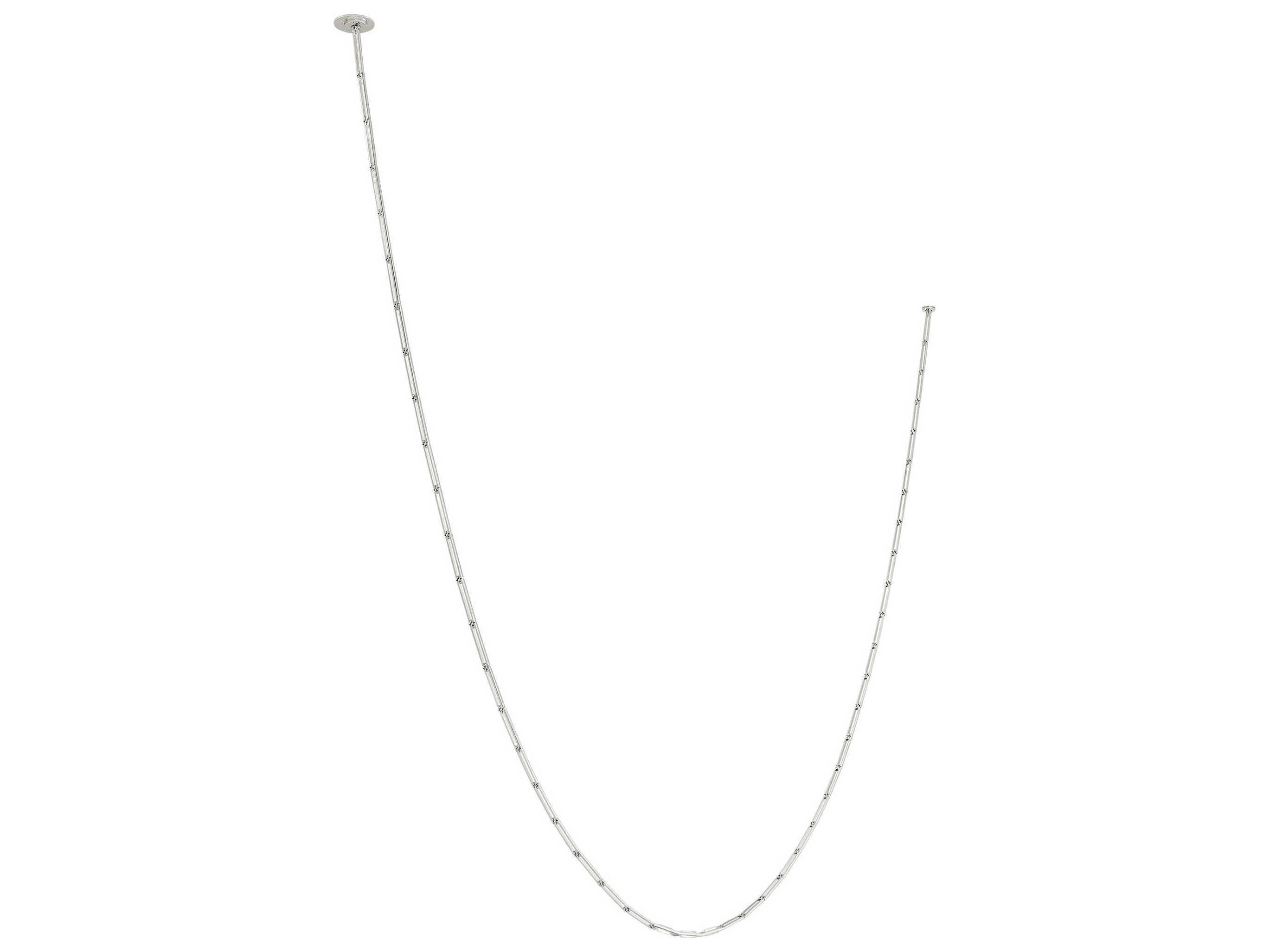 Visual Comfort Modern Catena 3-Light Polished Nickel Linear Chandelier