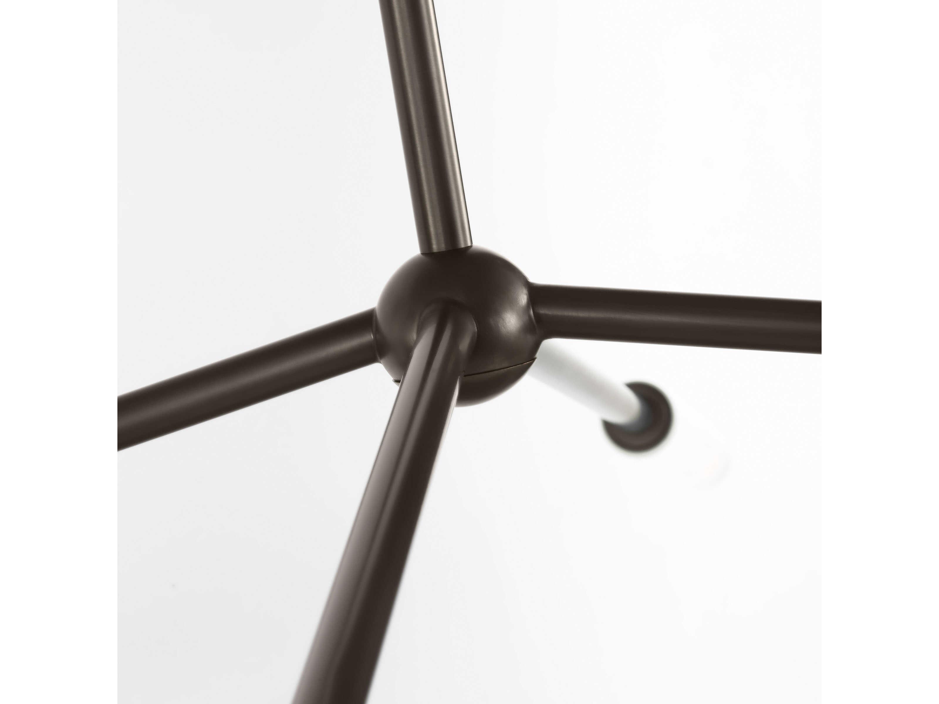 Visual Comfort Modern Poza 4-Light Bronze Linear Chandelier