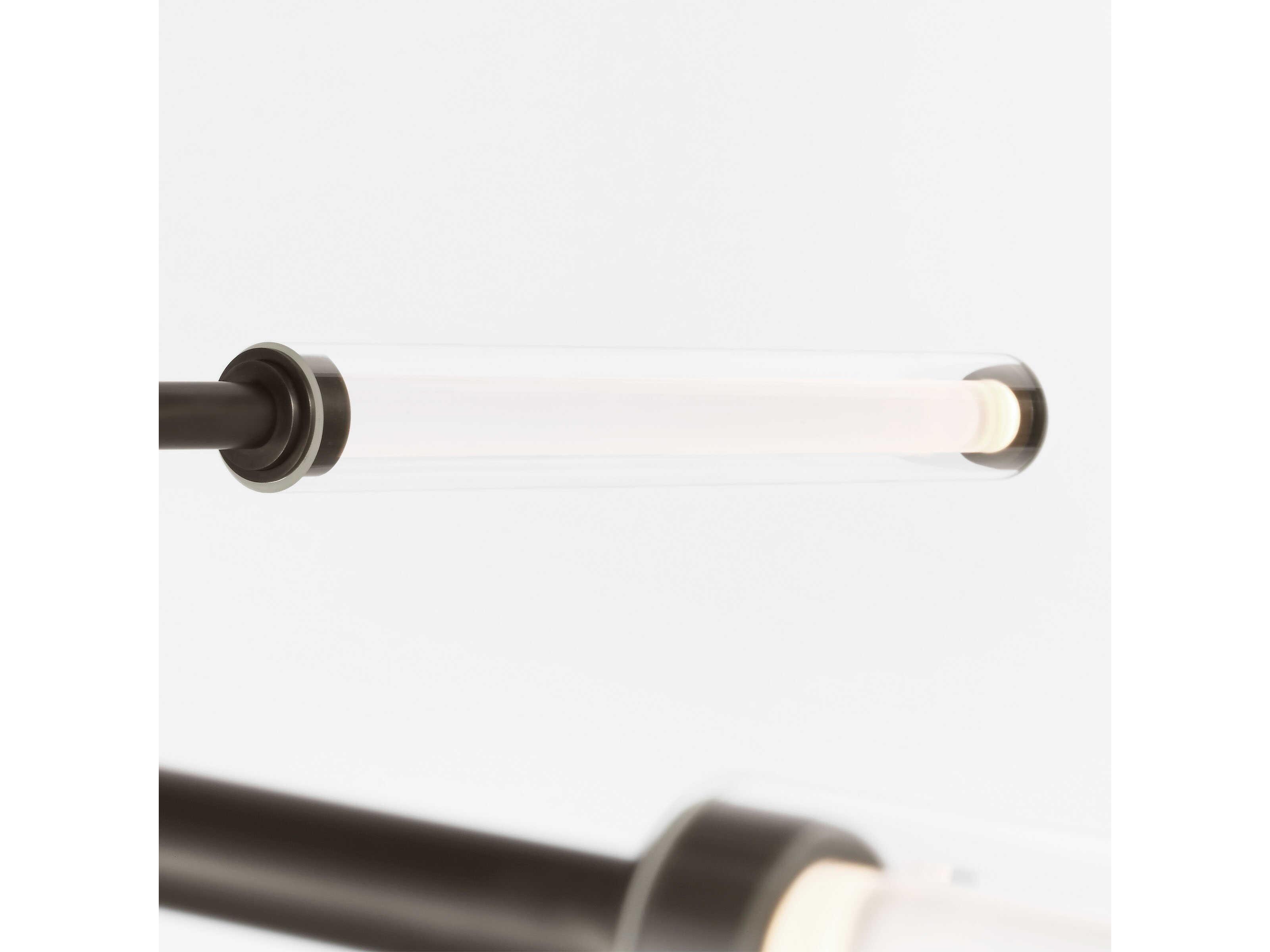 Visual Comfort Modern Poza 4-Light Bronze Linear Chandelier