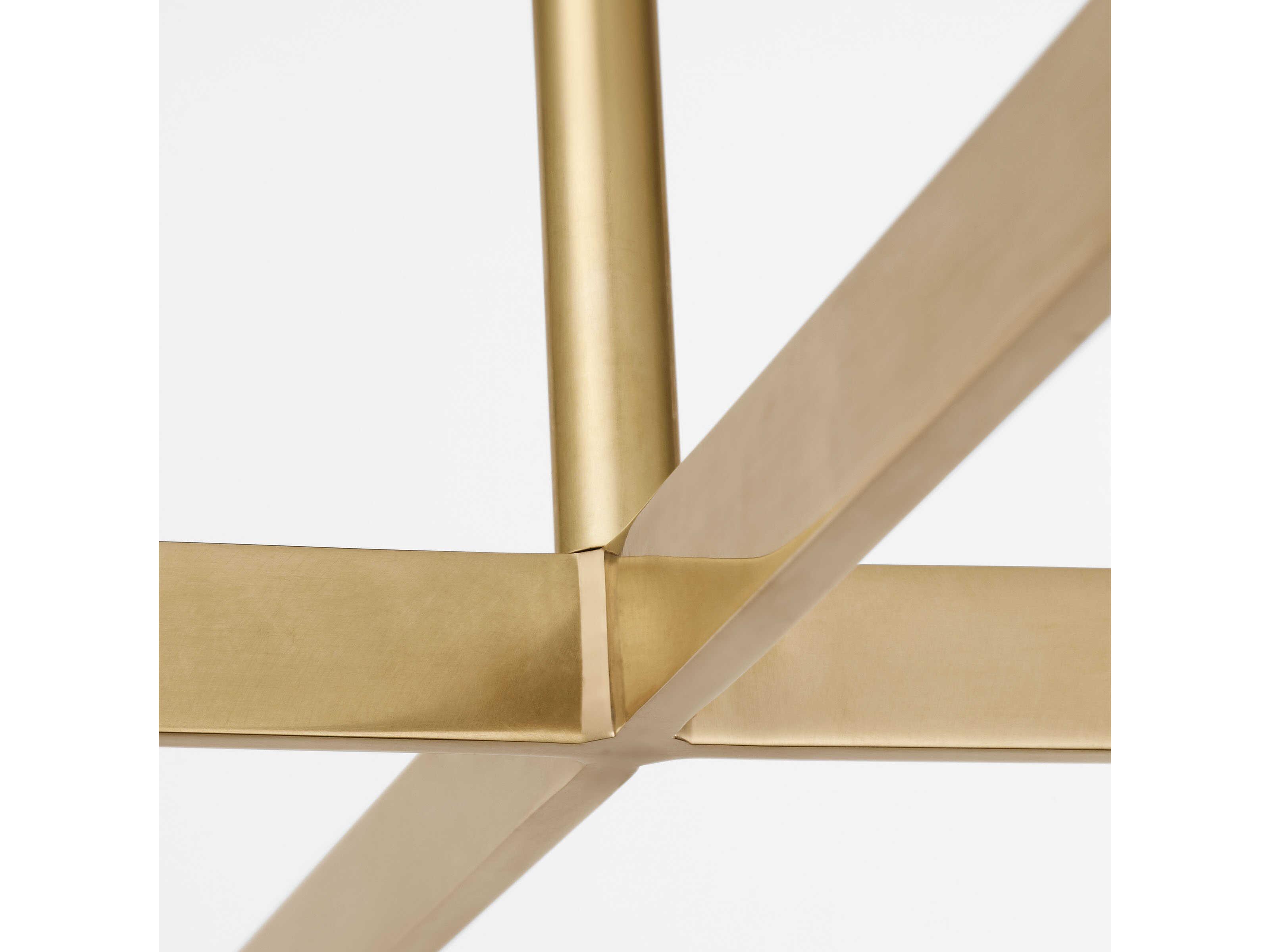 Visual Comfort Modern Midrand 4-Light Brass Geometric Chandelier