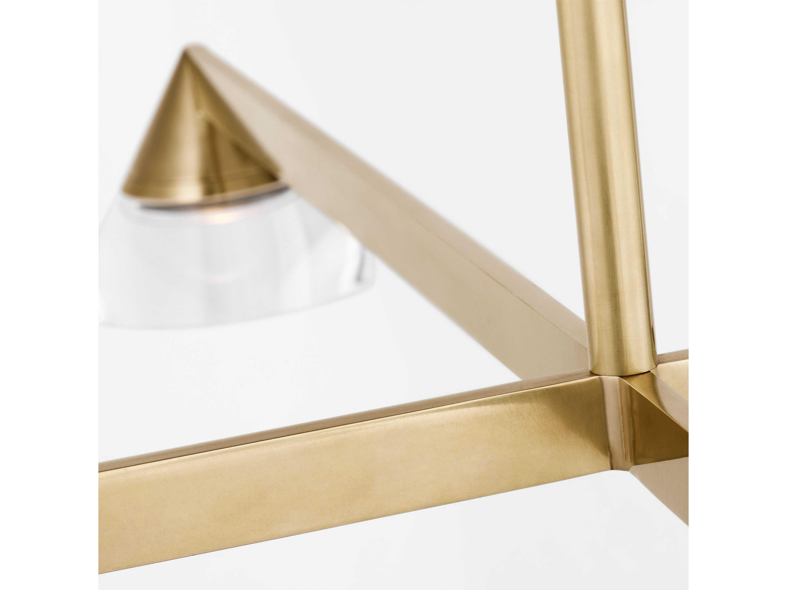 Visual Comfort Modern Midrand 4-Light Brass Geometric Chandelier