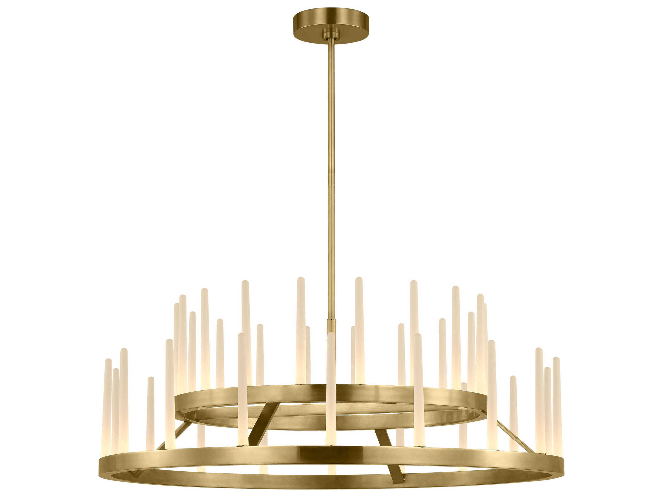 Visual Comfort Modern Sagrada 36-Light Brass Tiered Chandelier