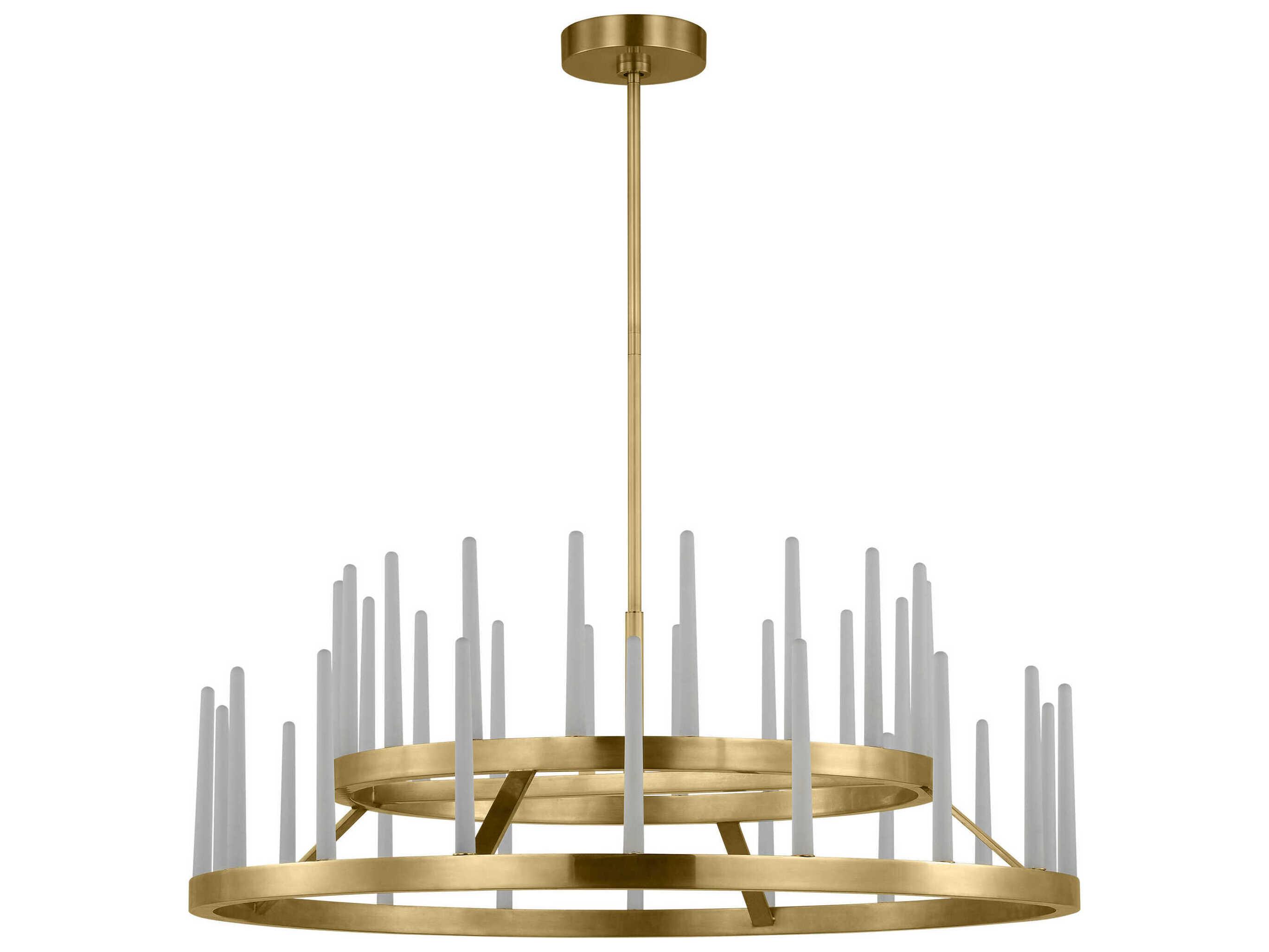 Visual Comfort Modern Sagrada 36-Light Brass Tiered Chandelier