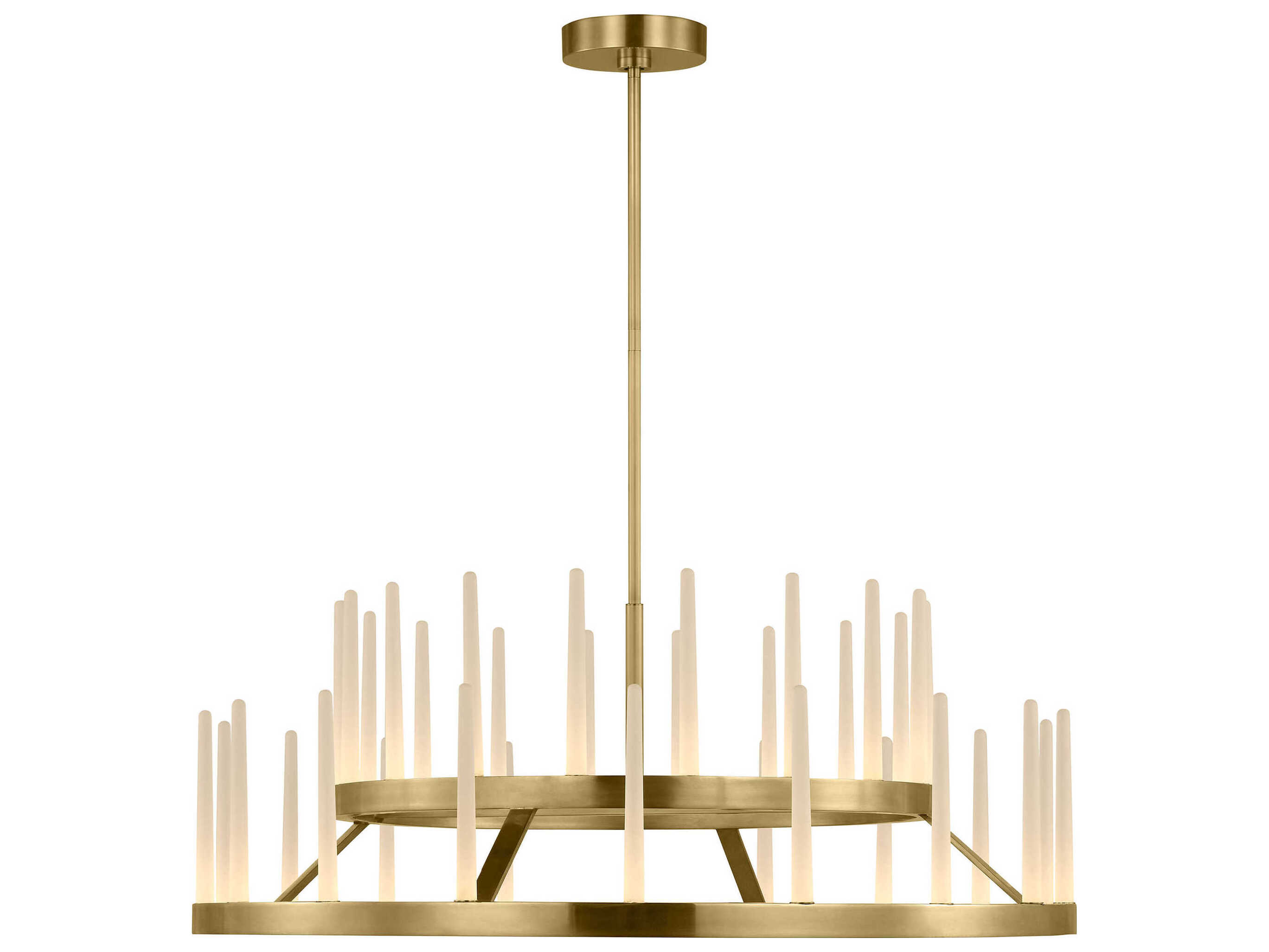 Visual Comfort Modern Sagrada 36-Light Brass Tiered Chandelier