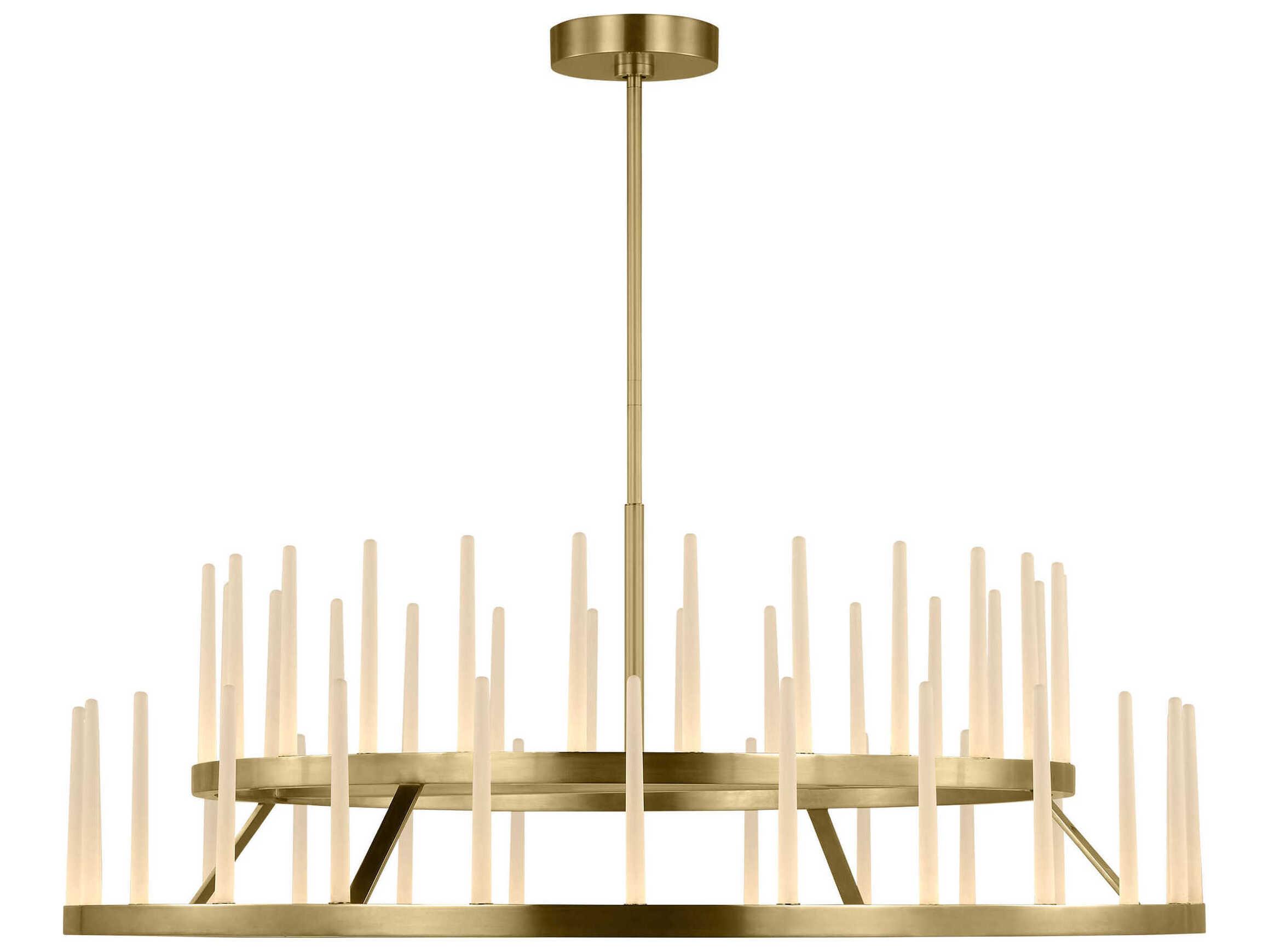 Visual Comfort Modern Sagrada 52-Light Brass Tiered Chandelier