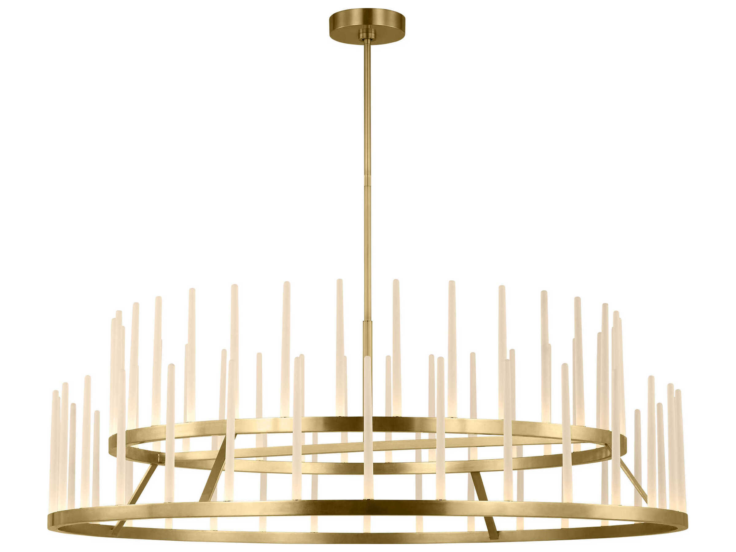 Visual Comfort Modern Sagrada 64-Light Brass Tiered Chandelier