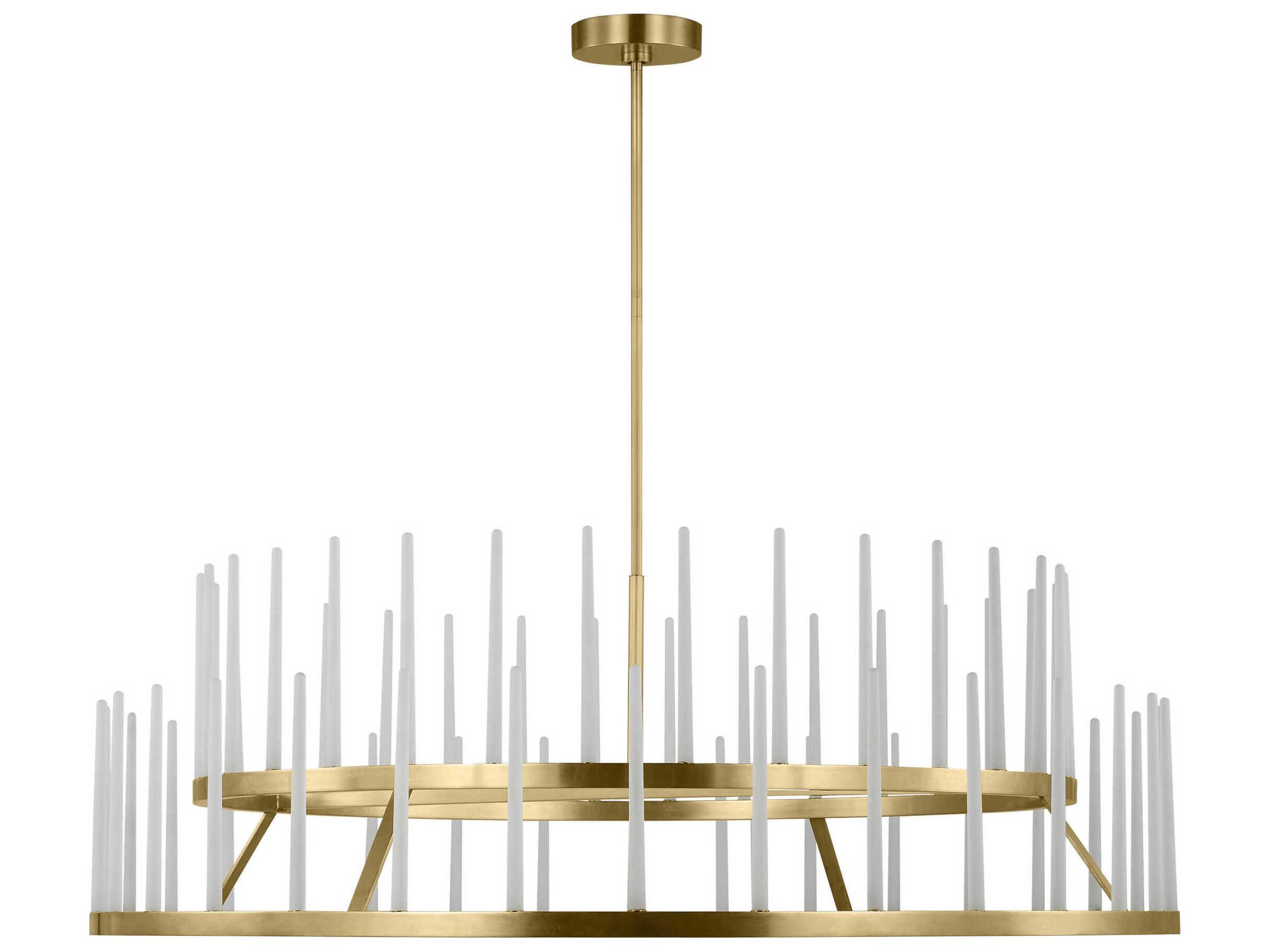 Visual Comfort Modern Sagrada 64-Light Brass Tiered Chandelier