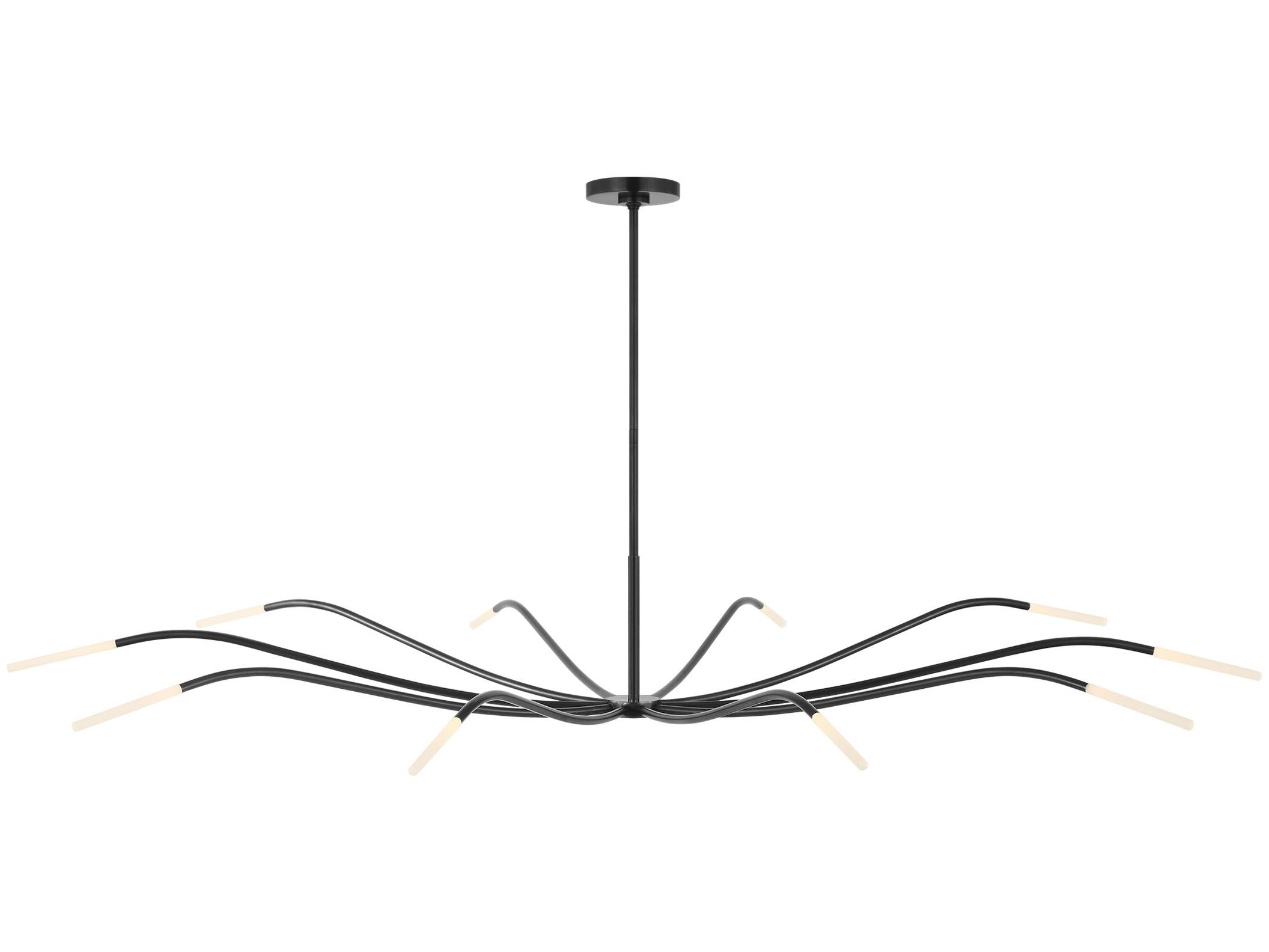 Visual Comfort Modern Lajos 10-Light Bronze Linear Chandelier