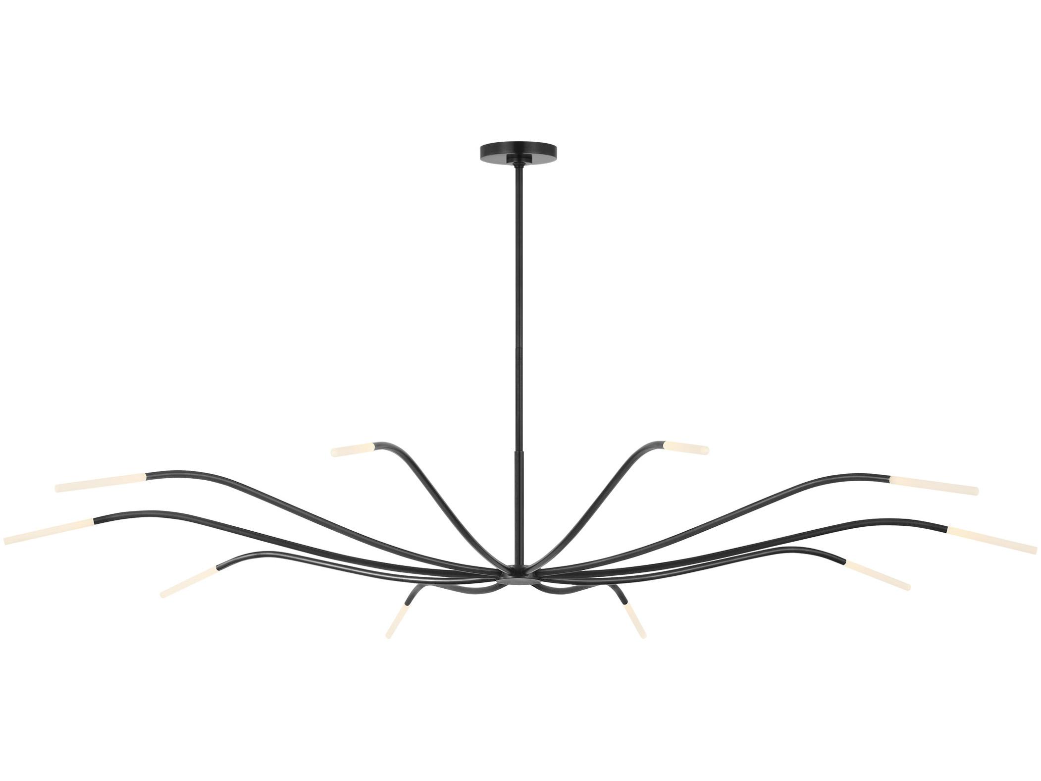 Visual Comfort Modern Lajos 10-Light Bronze Linear Chandelier