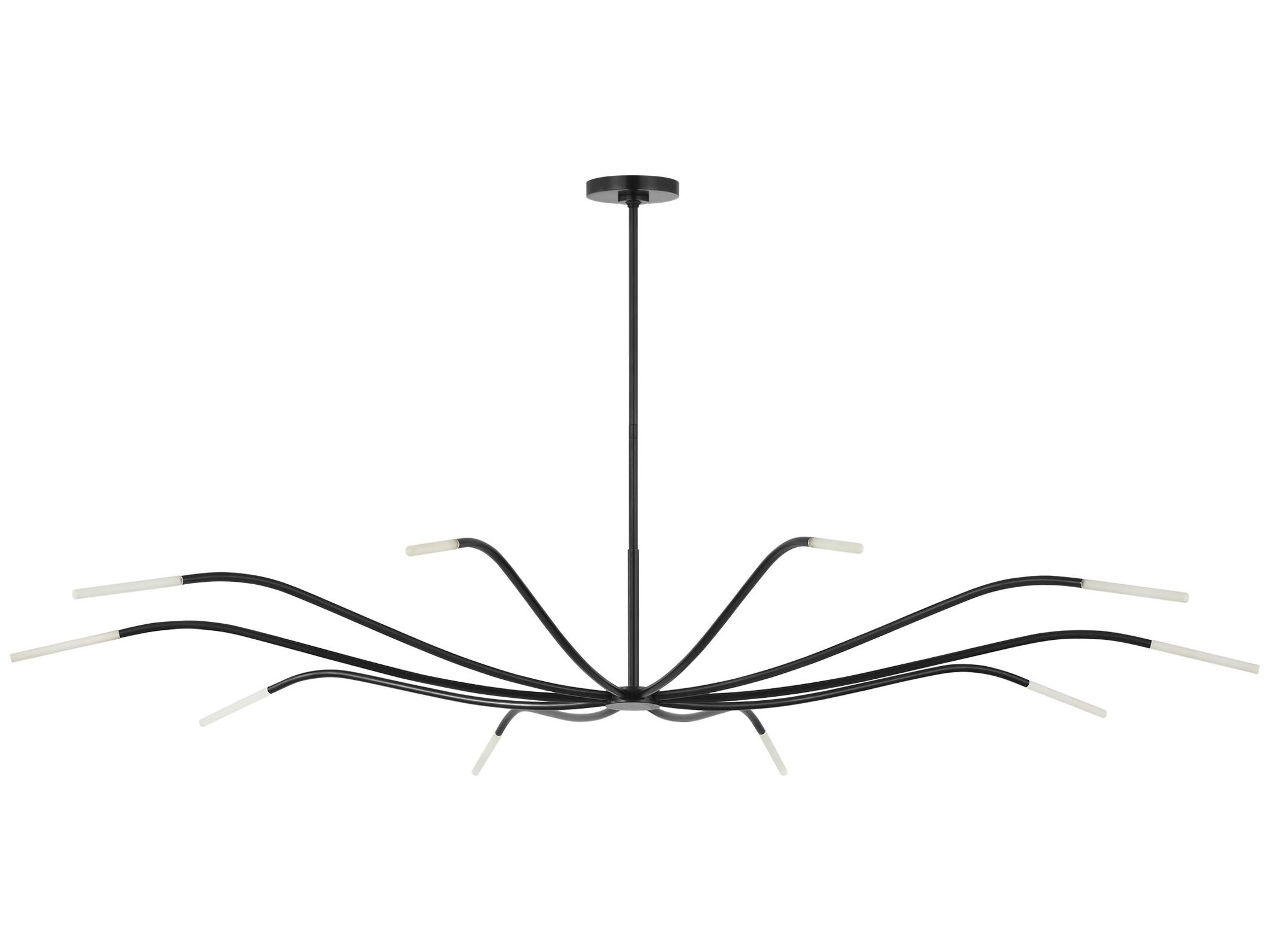 Visual Comfort Modern Lajos 10-Light Bronze Linear Chandelier