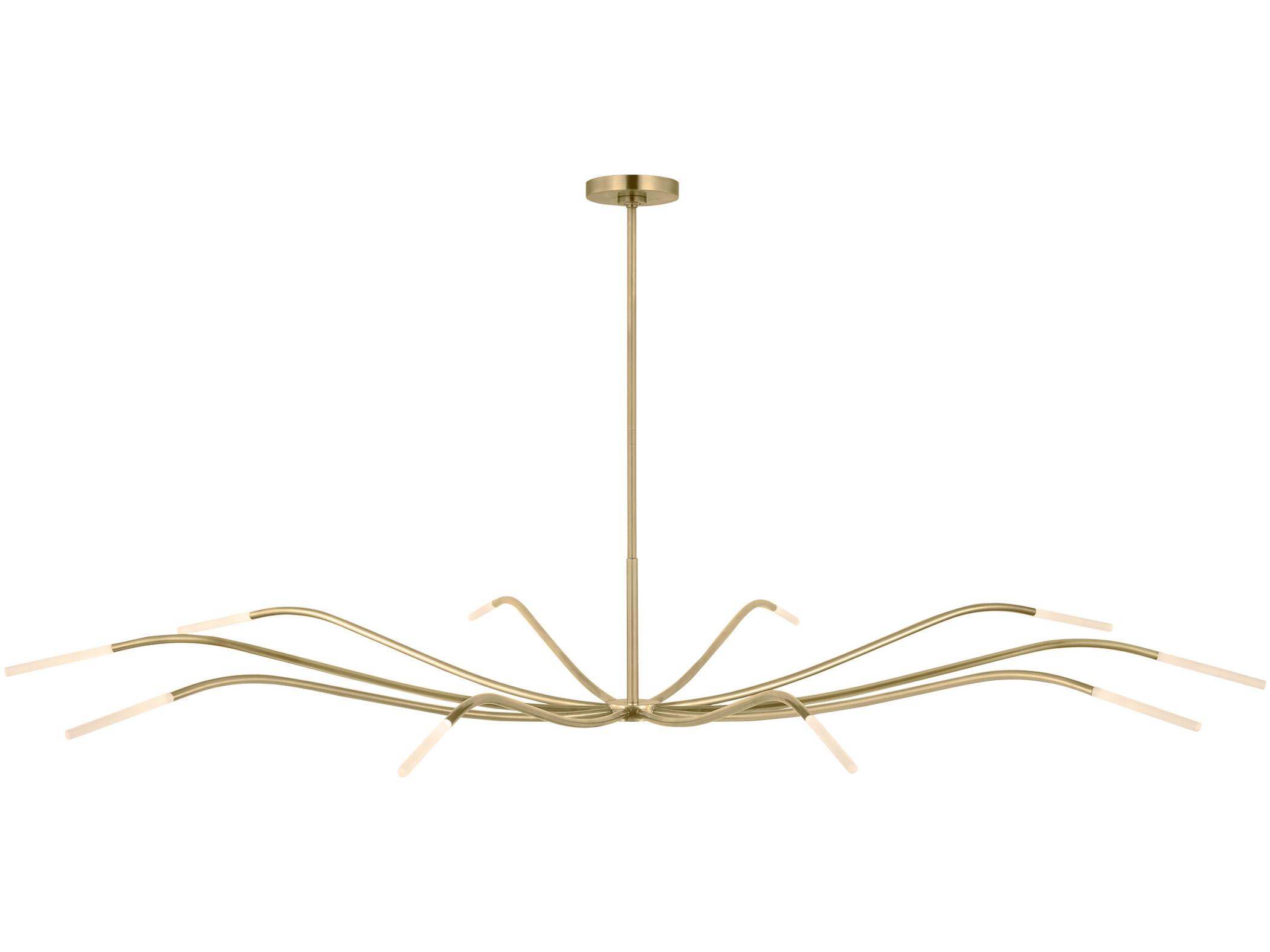 Visual Comfort Modern Lajos 10-Light Brass Chandelier