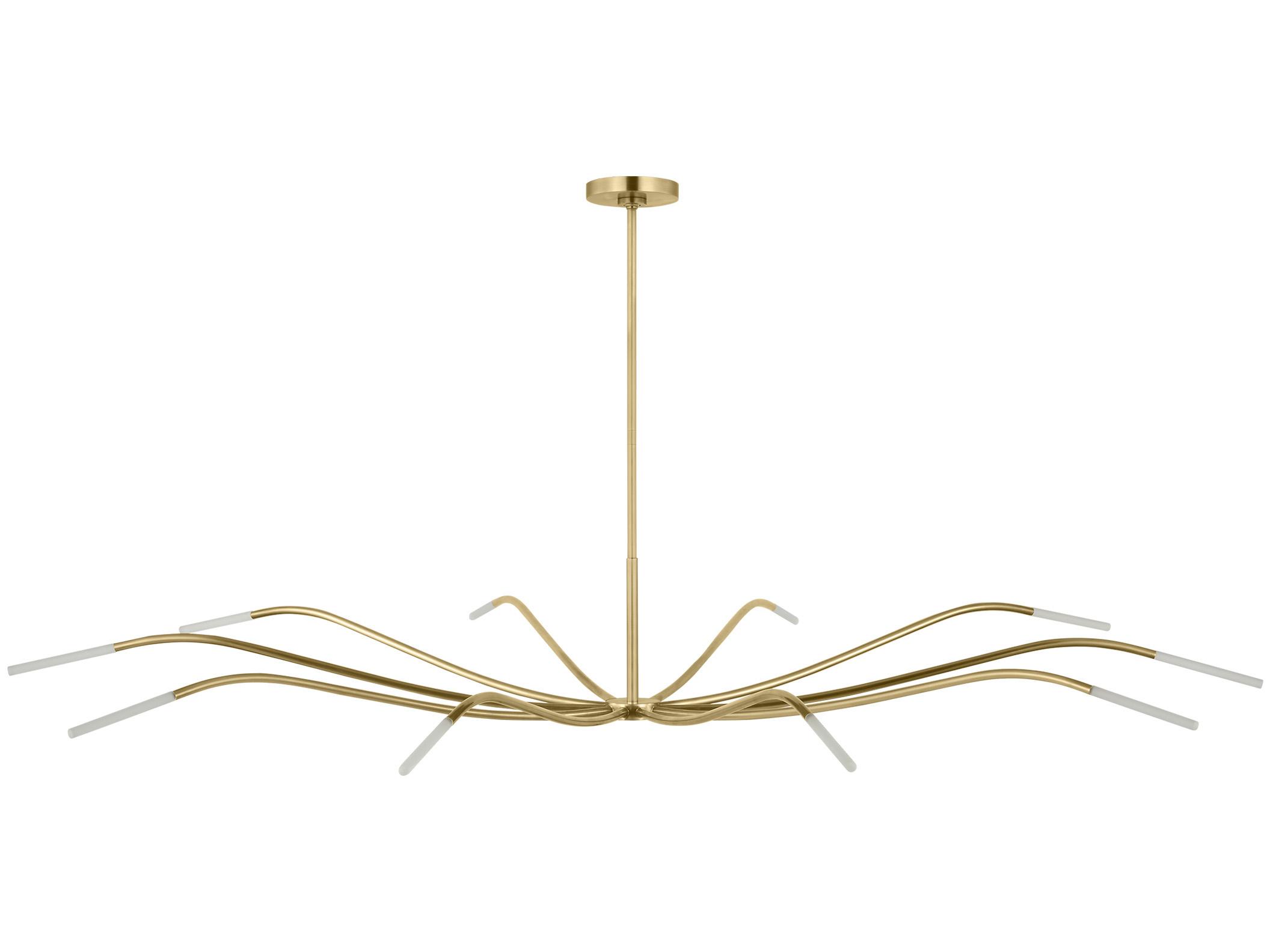 Visual Comfort Modern Lajos 10-Light Brass Chandelier