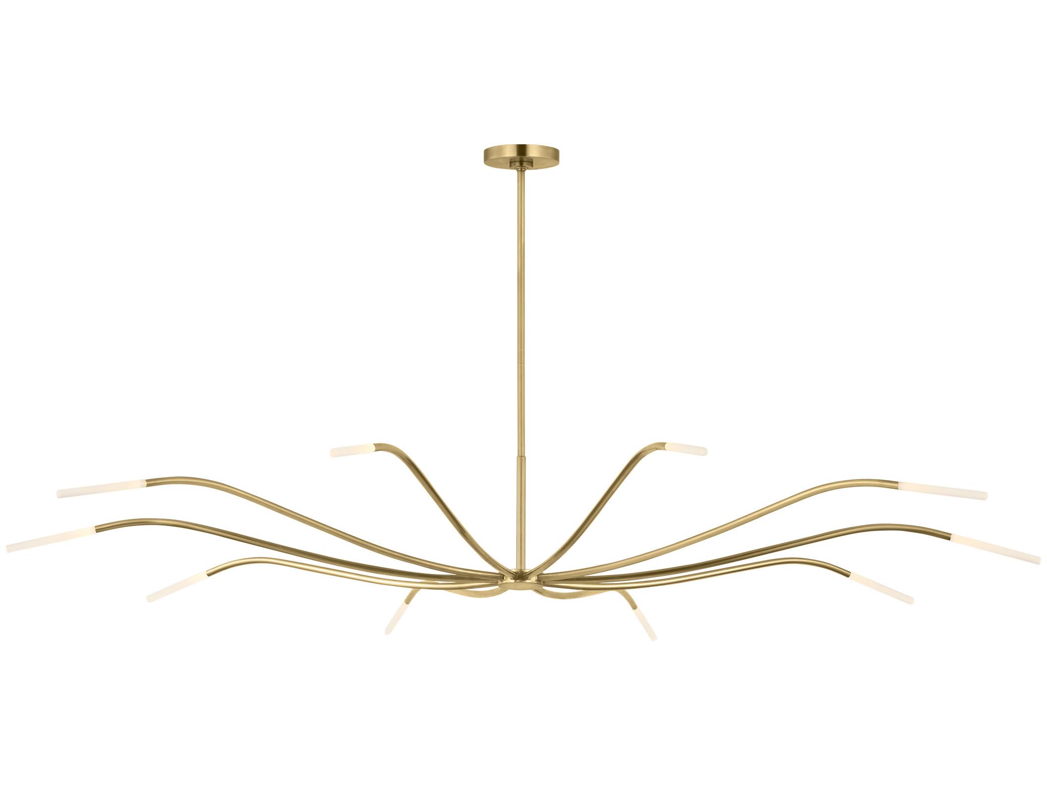 Visual Comfort Modern Lajos 10-Light Brass Chandelier