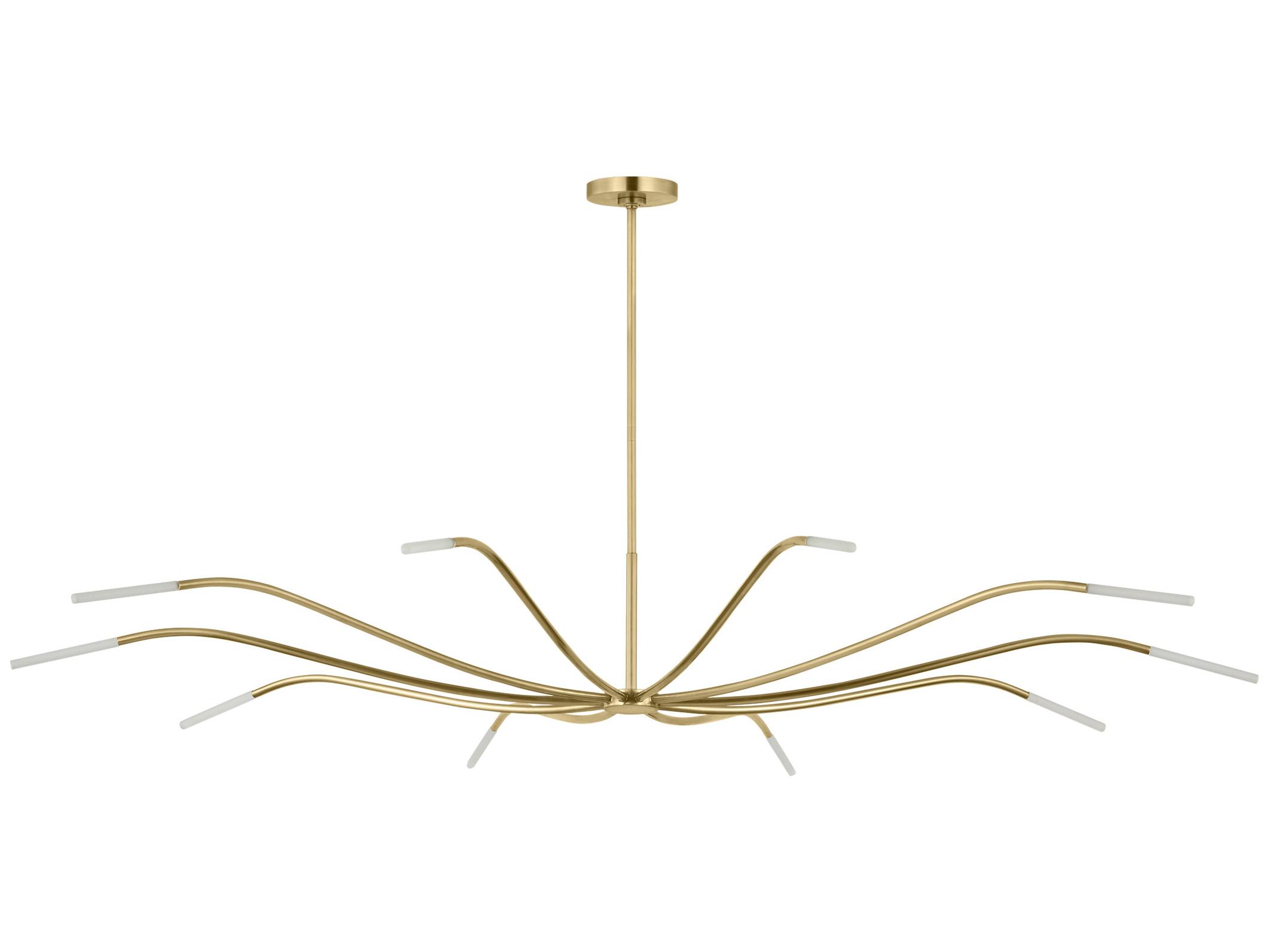 Visual Comfort Modern Lajos 10-Light Brass Chandelier