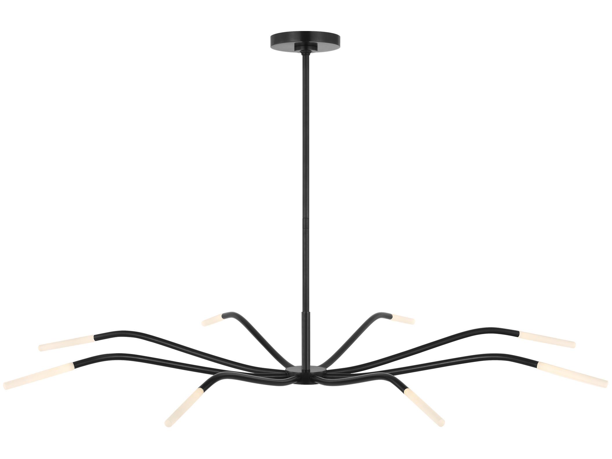 Visual Comfort Modern Lajos 8-Light Bronze Linear Chandelier