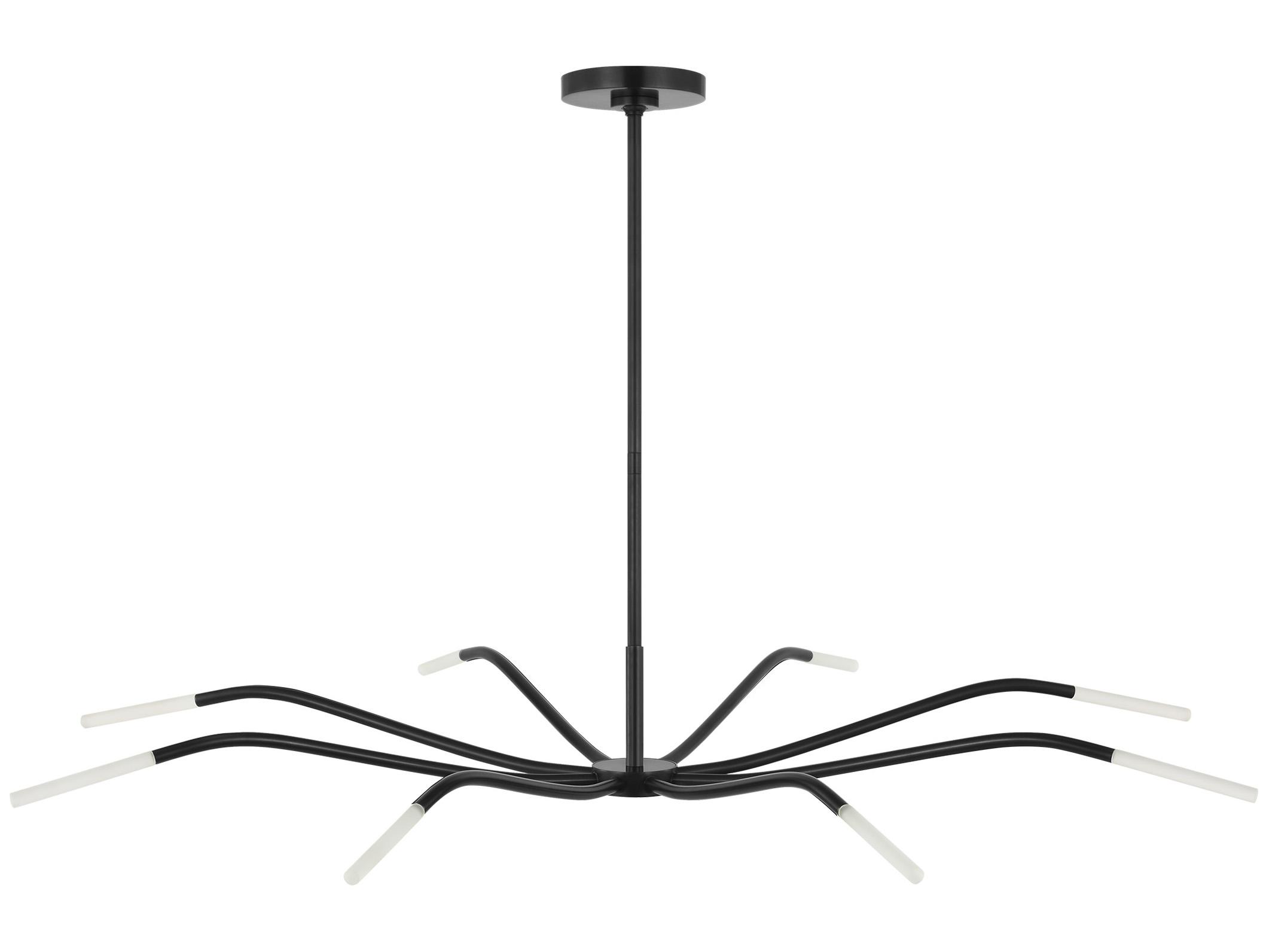 Visual Comfort Modern Lajos 8-Light Bronze Linear Chandelier