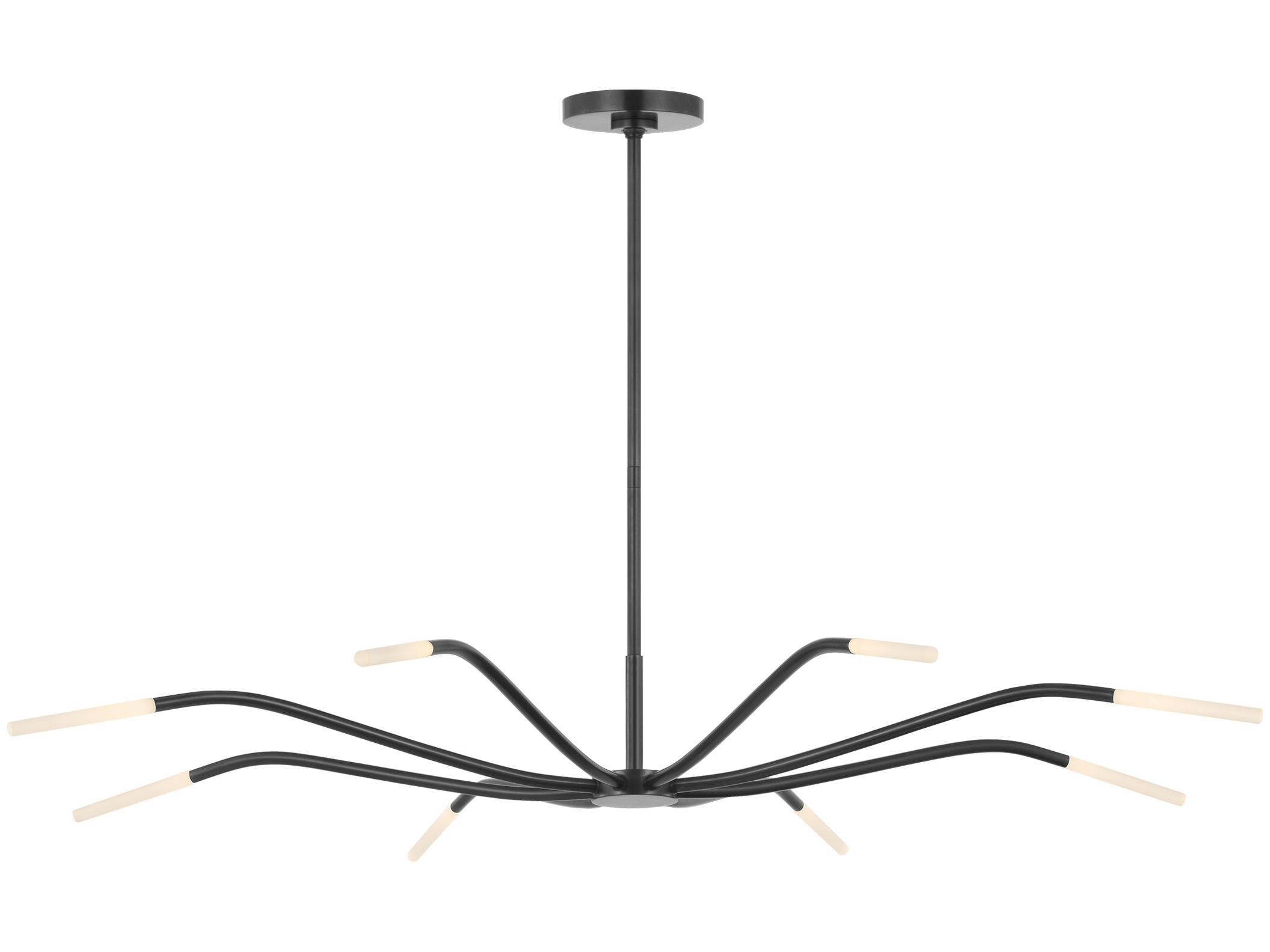 Visual Comfort Modern Lajos 8-Light Bronze Linear Chandelier