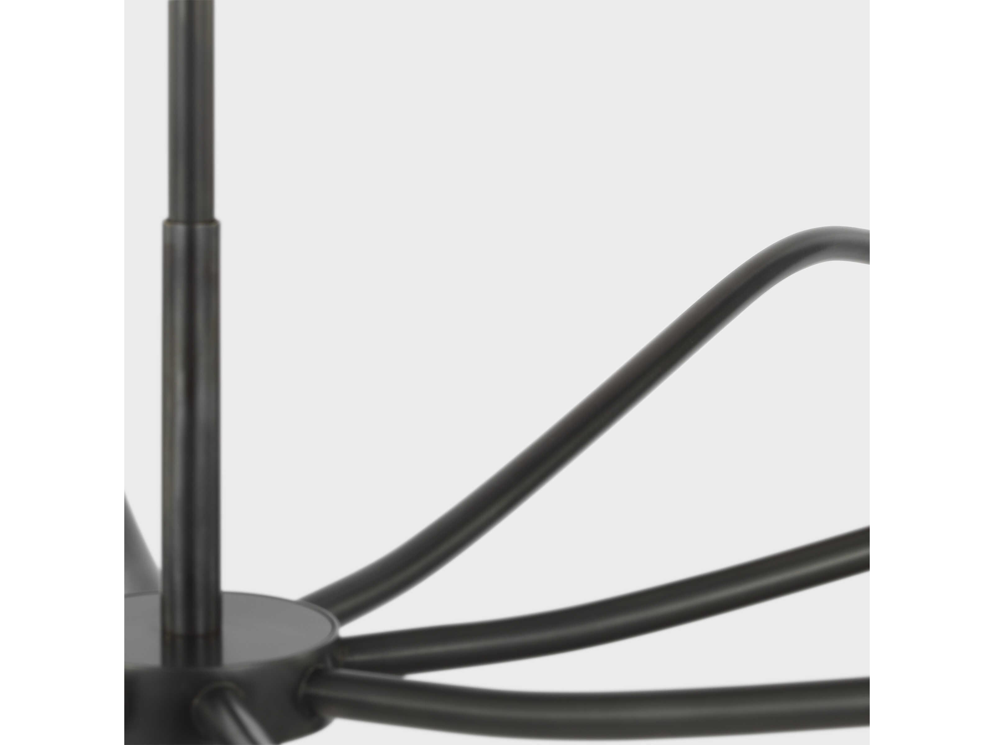 Visual Comfort Modern Lajos 8-Light Bronze Linear Chandelier