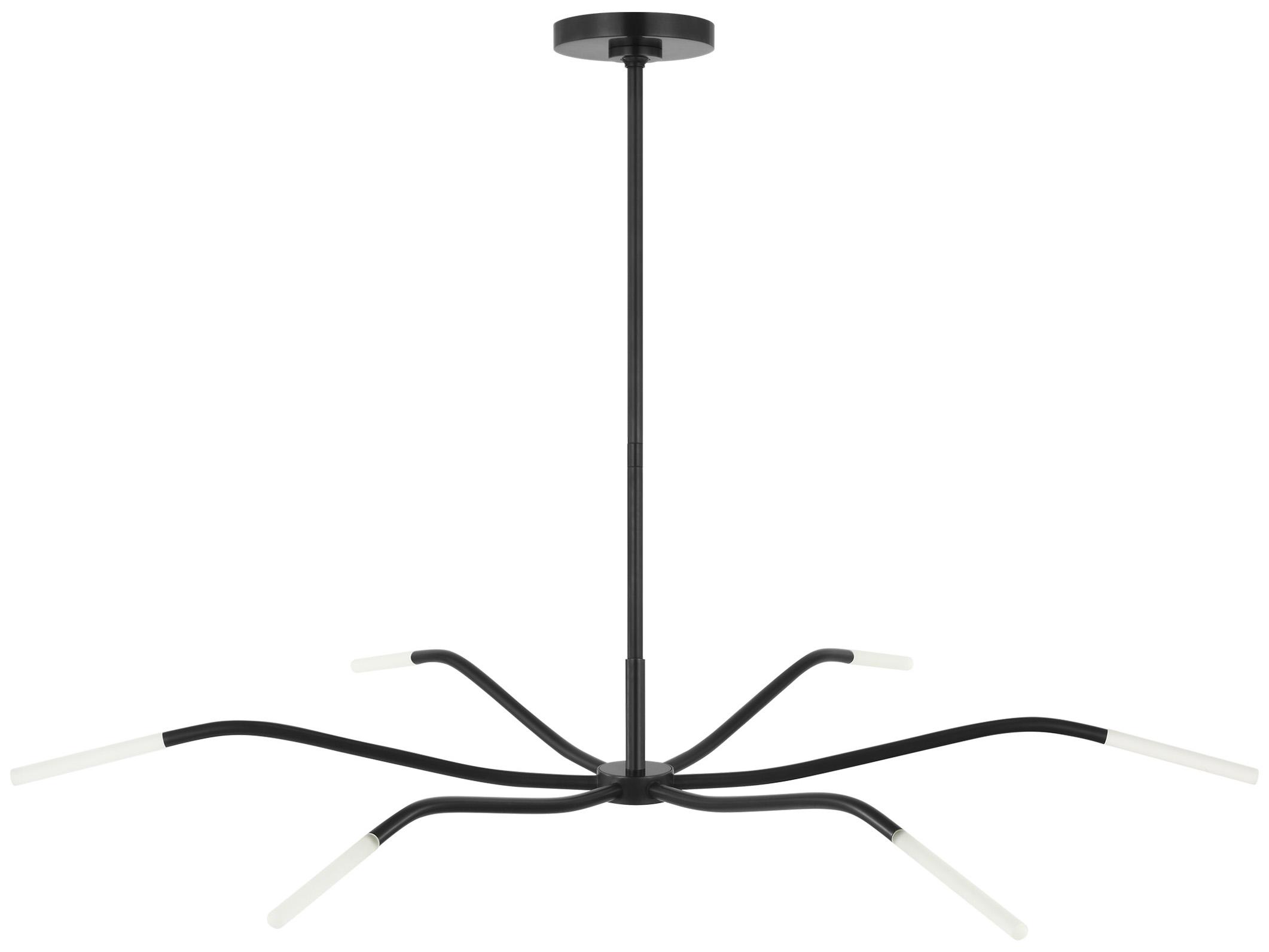 Visual Comfort Modern Lajos 6-Light Bronze Linear Chandelier