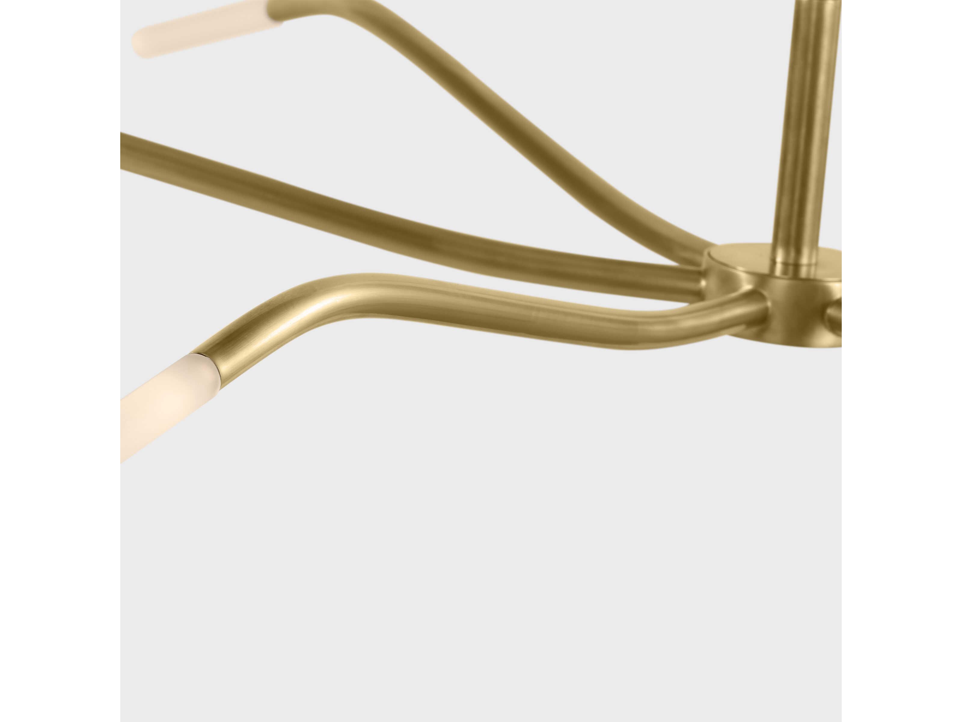 Visual Comfort Modern Lajos 6-Light Brass Linear Chandelier