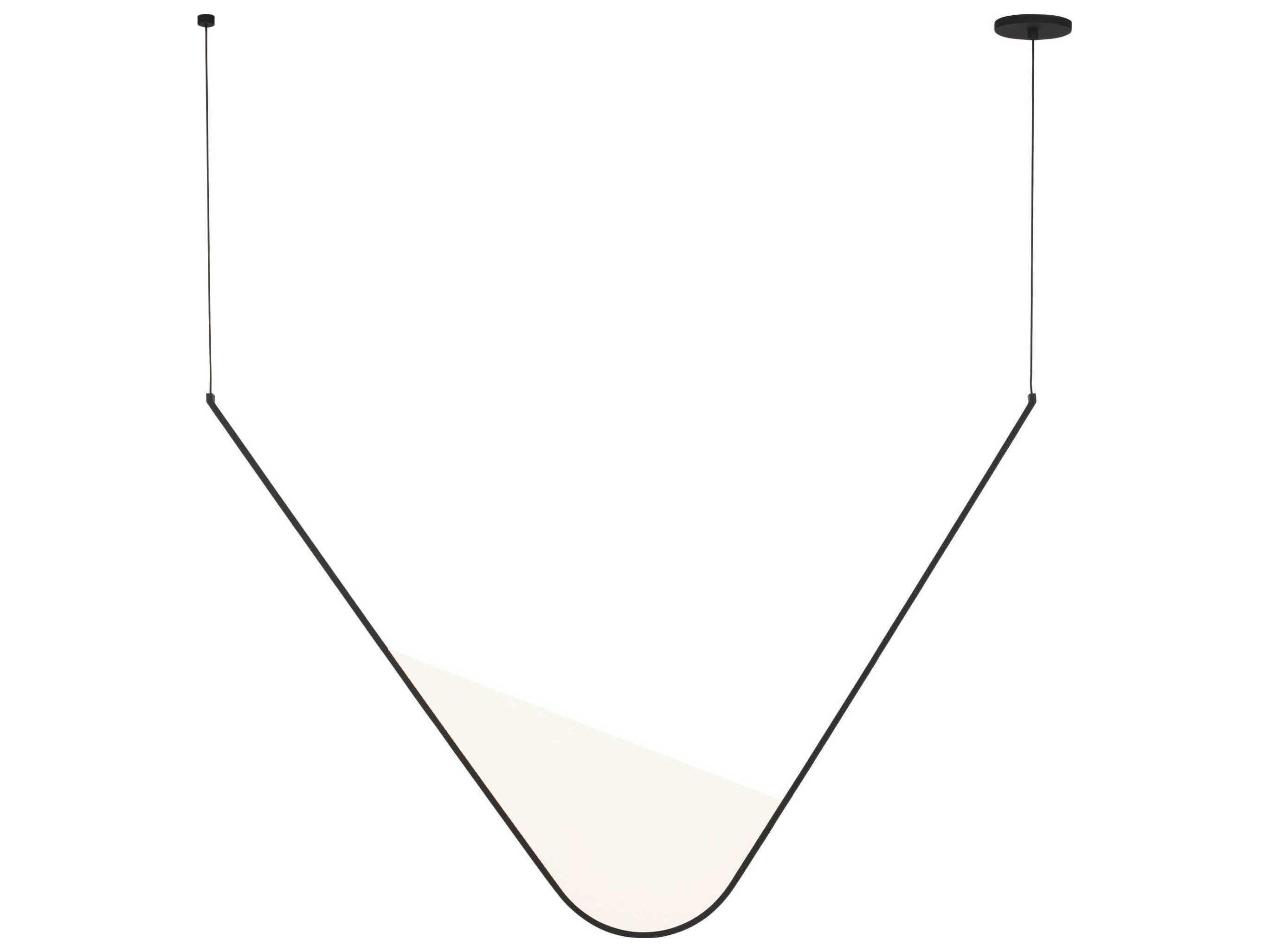 Visual Comfort Modern Mizu 1-Light Nightshade Black Linear Island Pendant