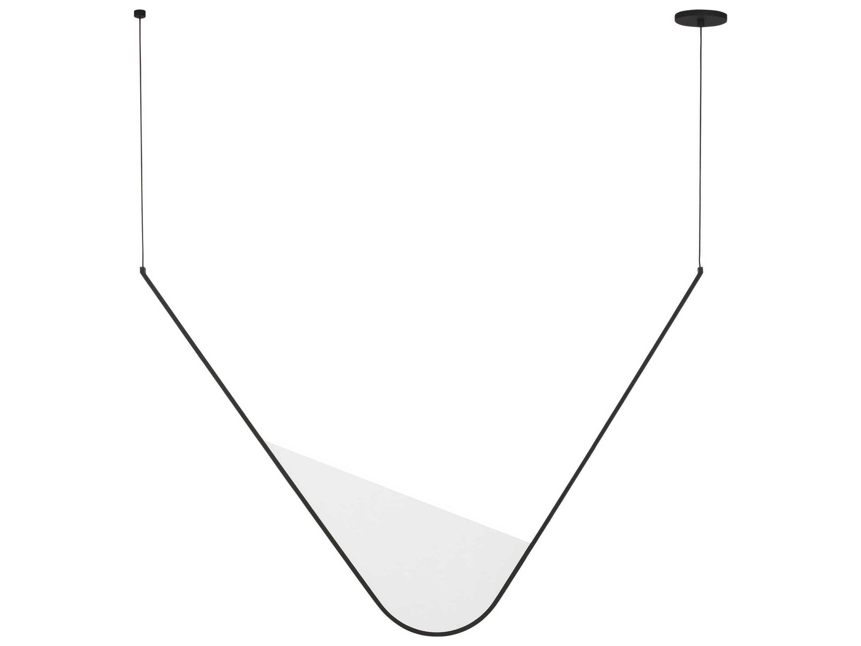 Visual Comfort Modern Mizu 1-Light Nightshade Black Linear Island Pendant