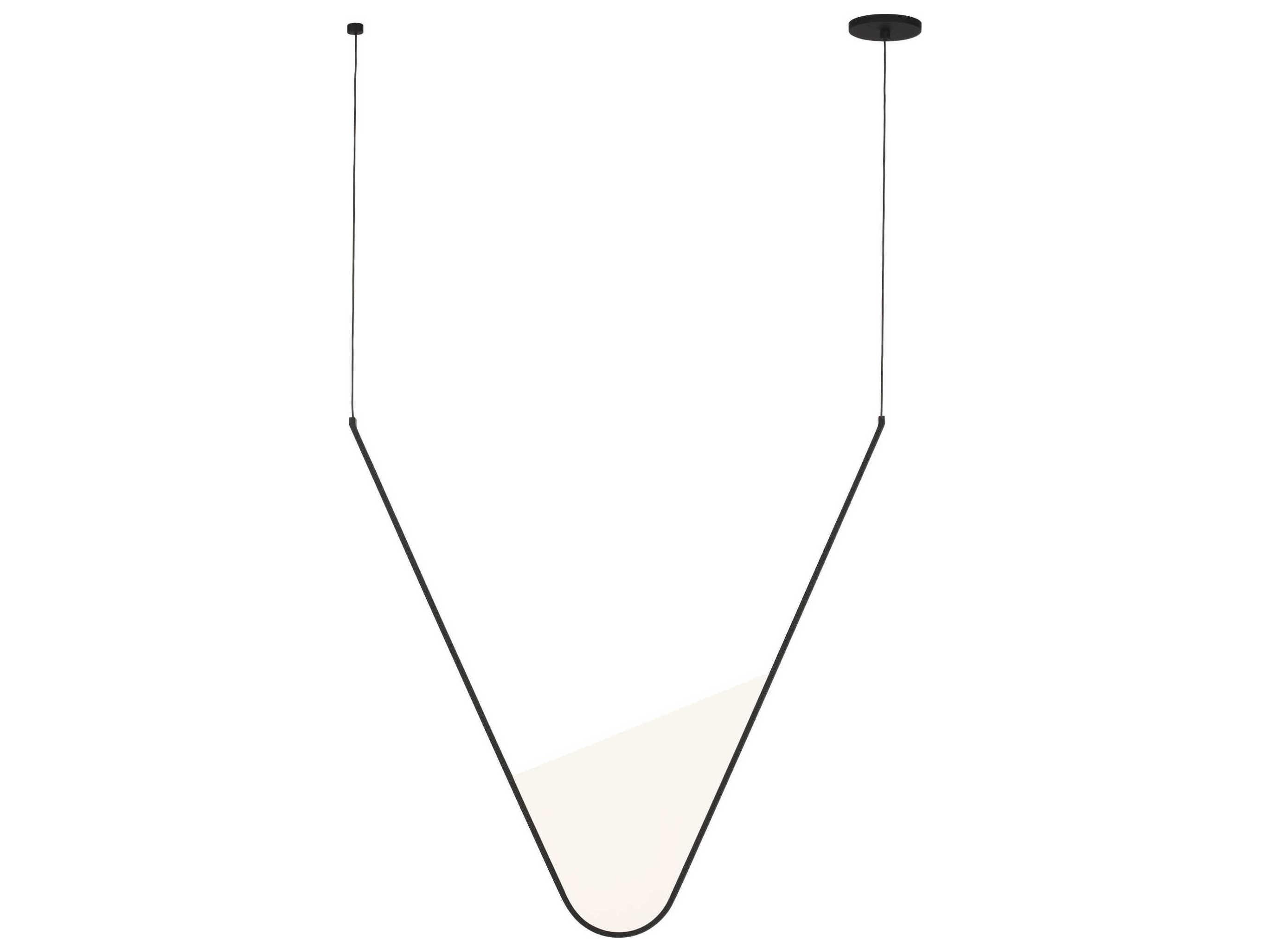 Visual Comfort Modern Mizu 1-Light Nightshade Black Linear Island Pendant