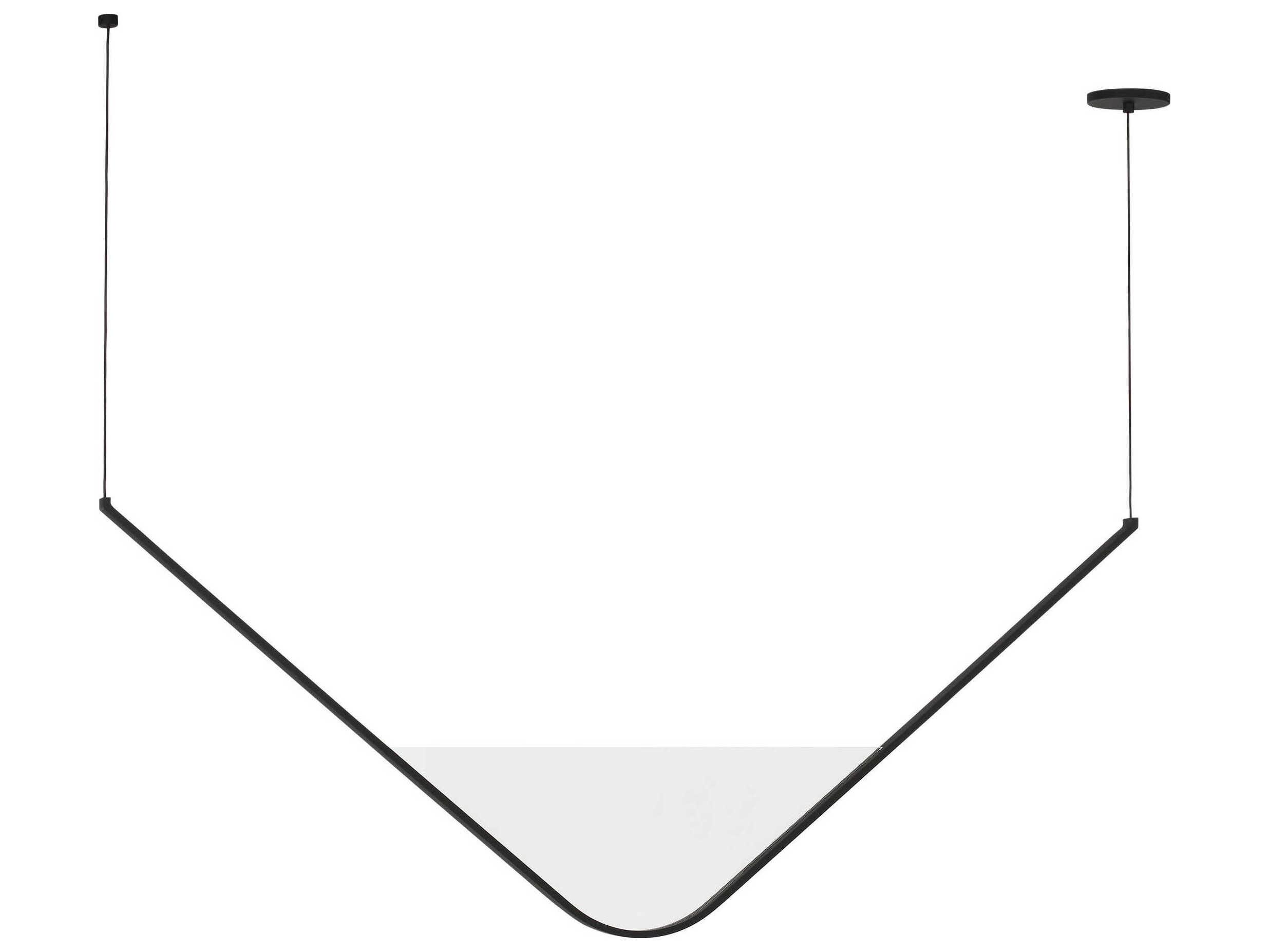 Visual Comfort Modern Mizu 1-Light Nightshade Black Island Pendant