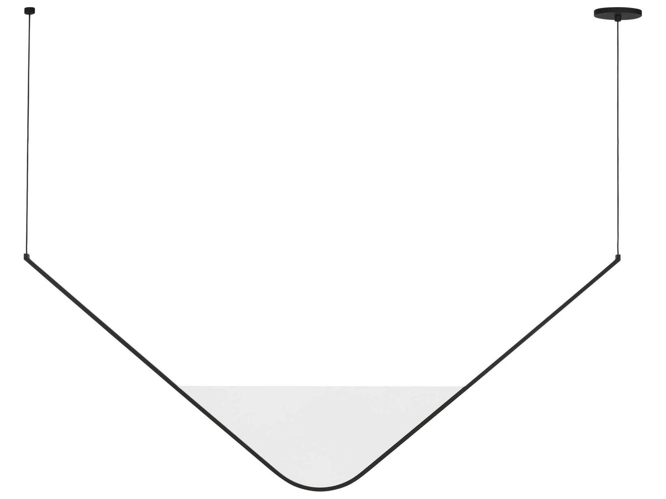 Visual Comfort Modern Mizu 1-Light Nightshade Black Island Pendant