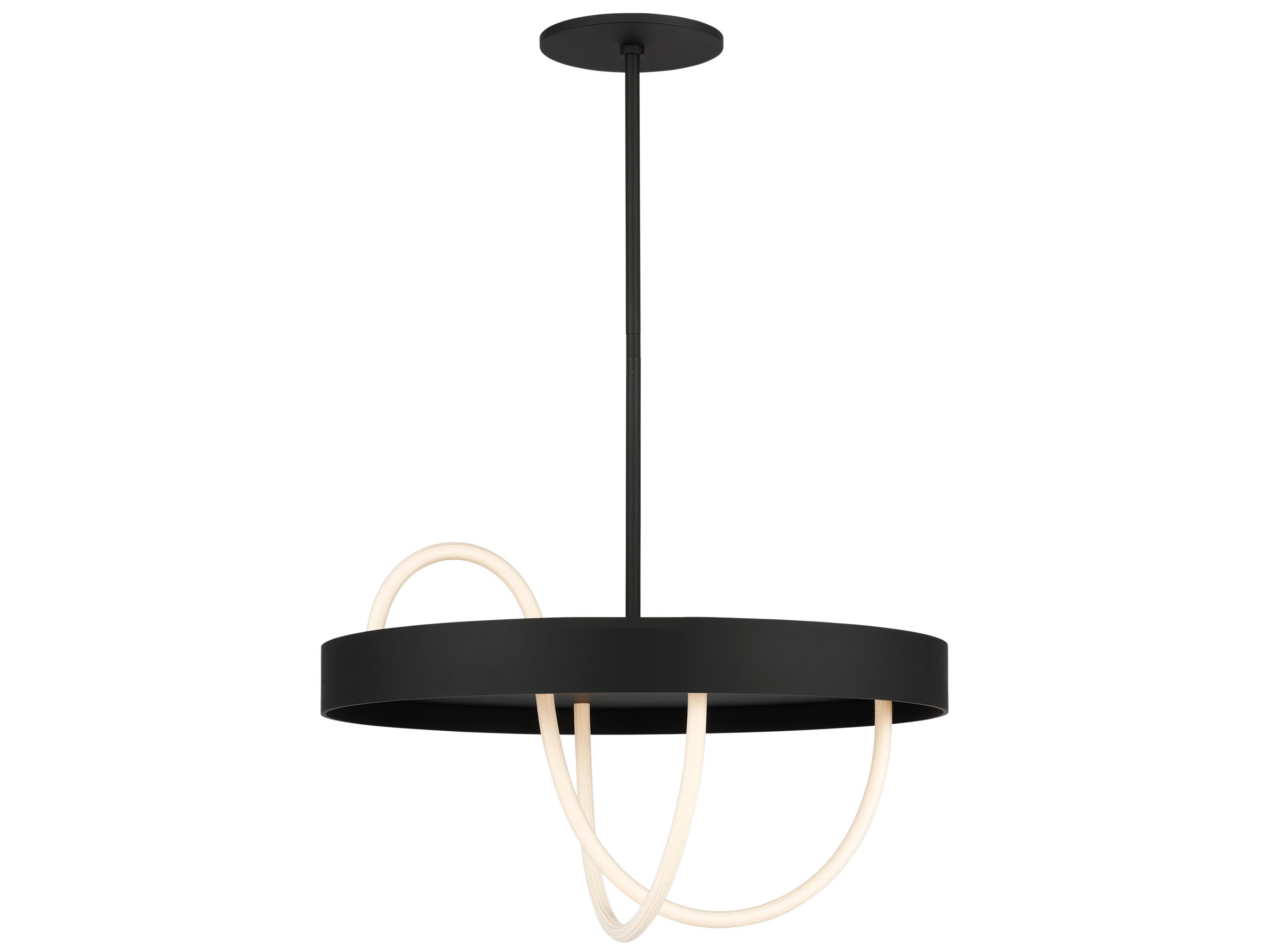 Visual Comfort Modern Uneri 2-Light Nightshade Black Pendant