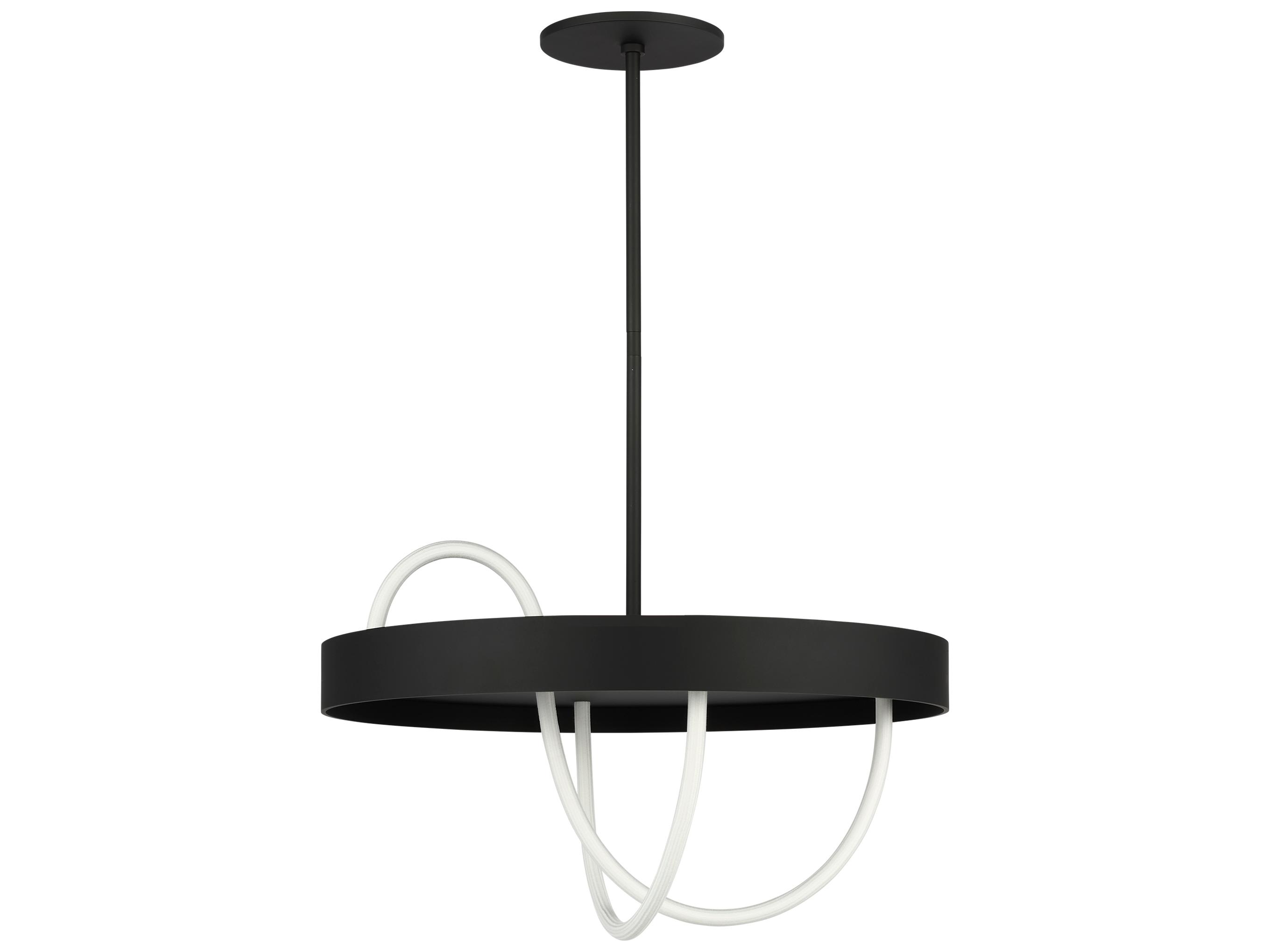 Visual Comfort Modern Uneri 2-Light Nightshade Black Pendant