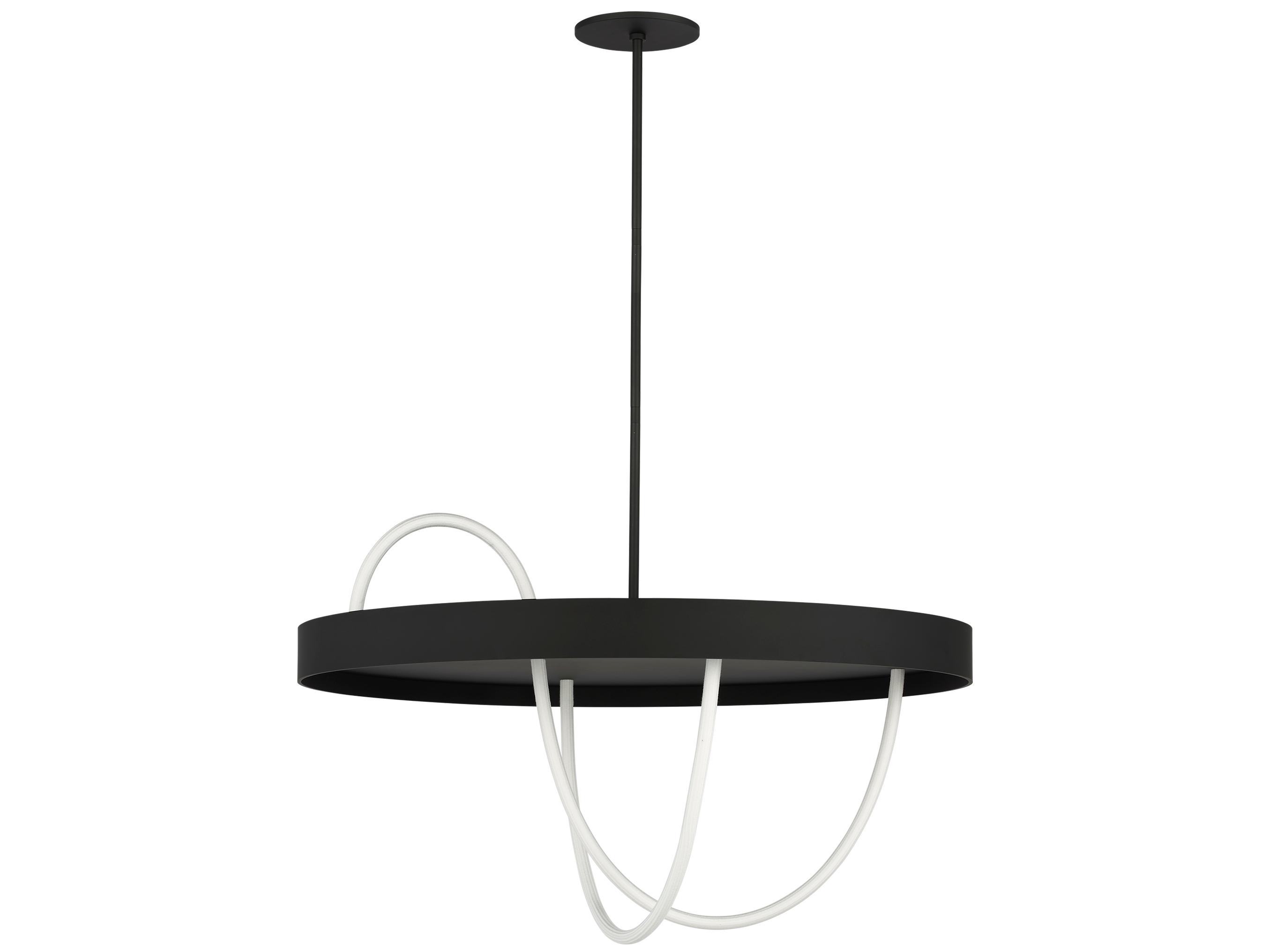 Visual Comfort Modern Uneri 2-Light Nightshade Black Pendant