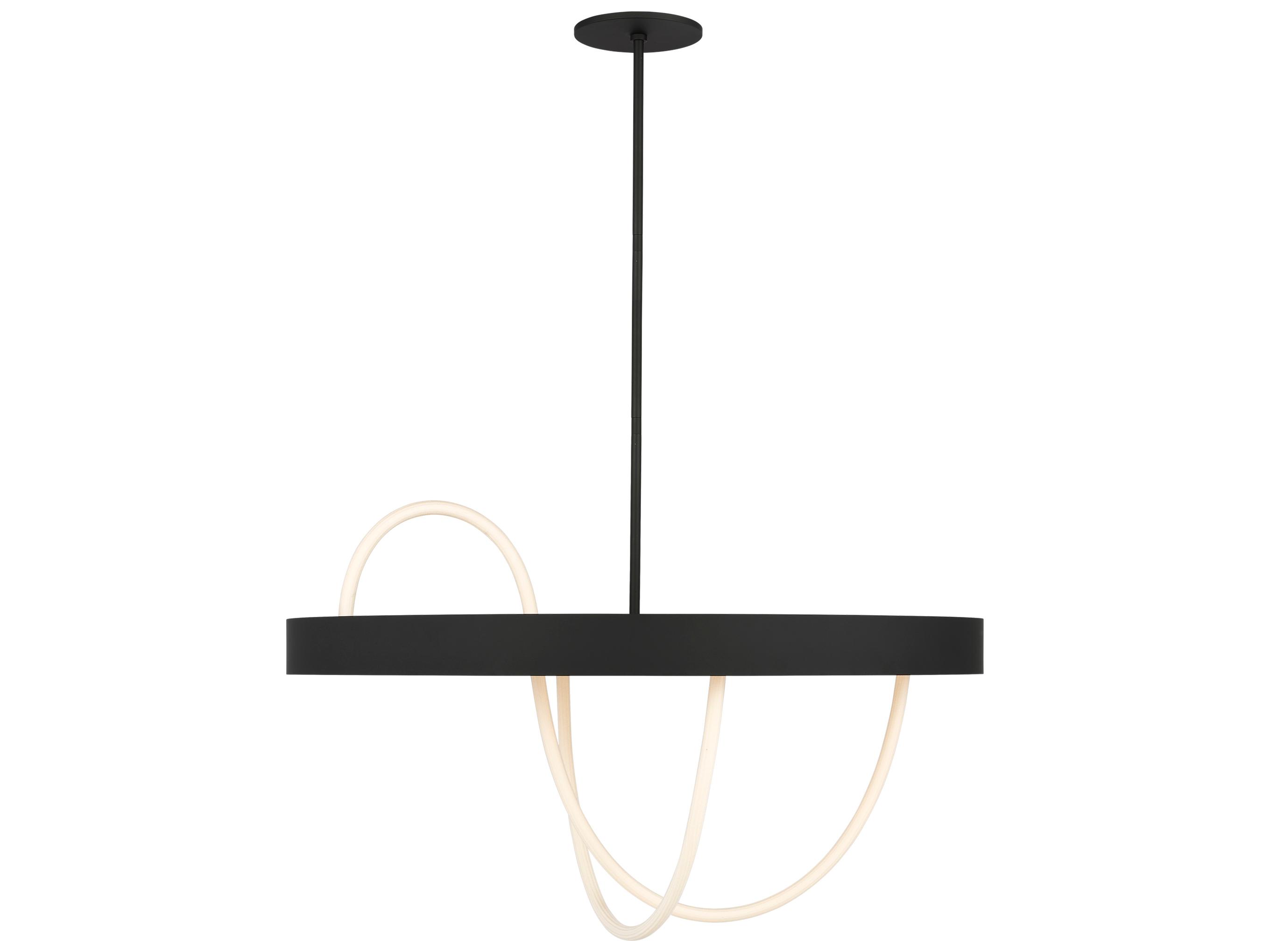 Visual Comfort Modern Uneri 2-Light Nightshade Black Pendant