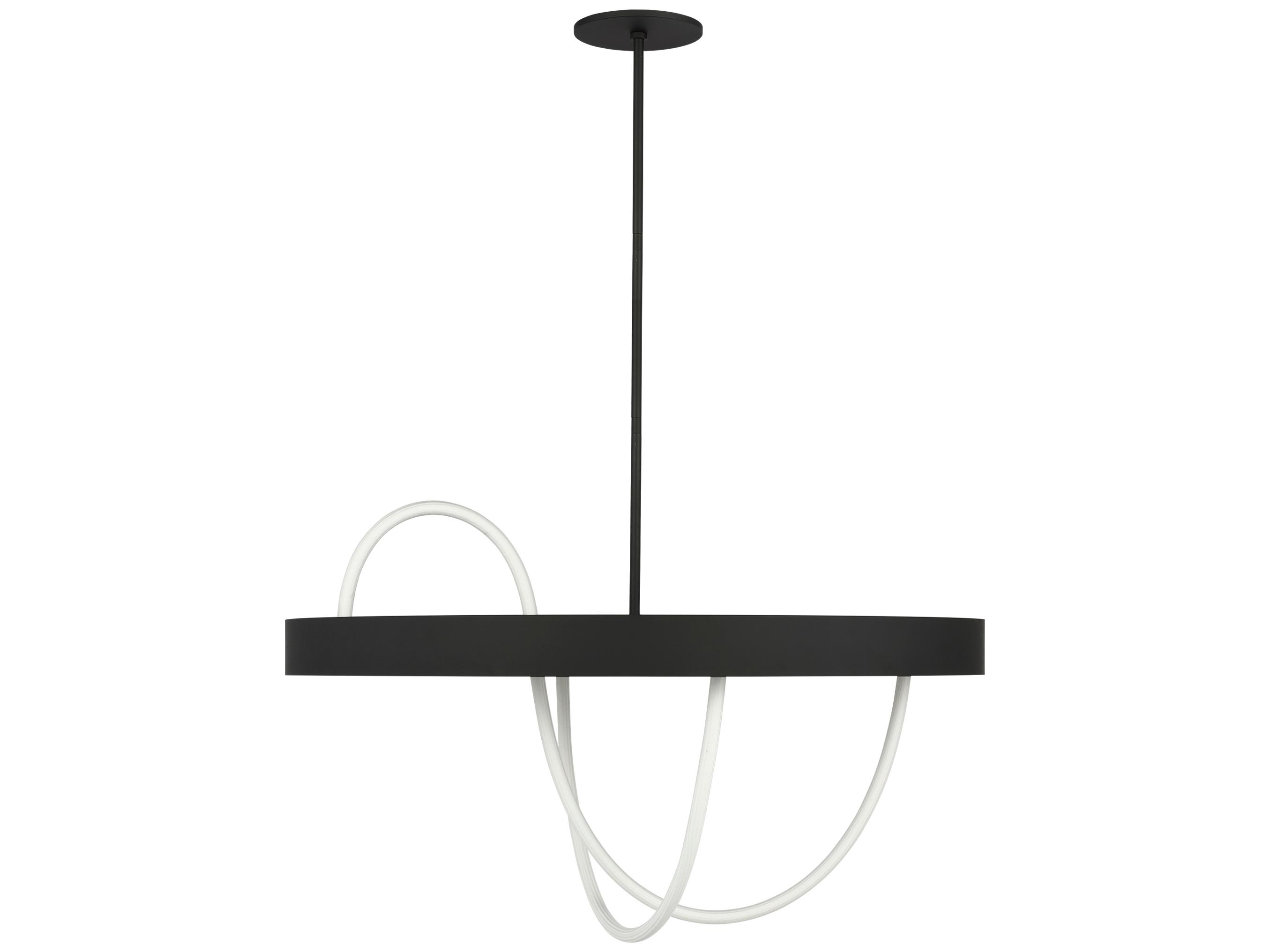 Visual Comfort Modern Uneri 2-Light Nightshade Black Pendant
